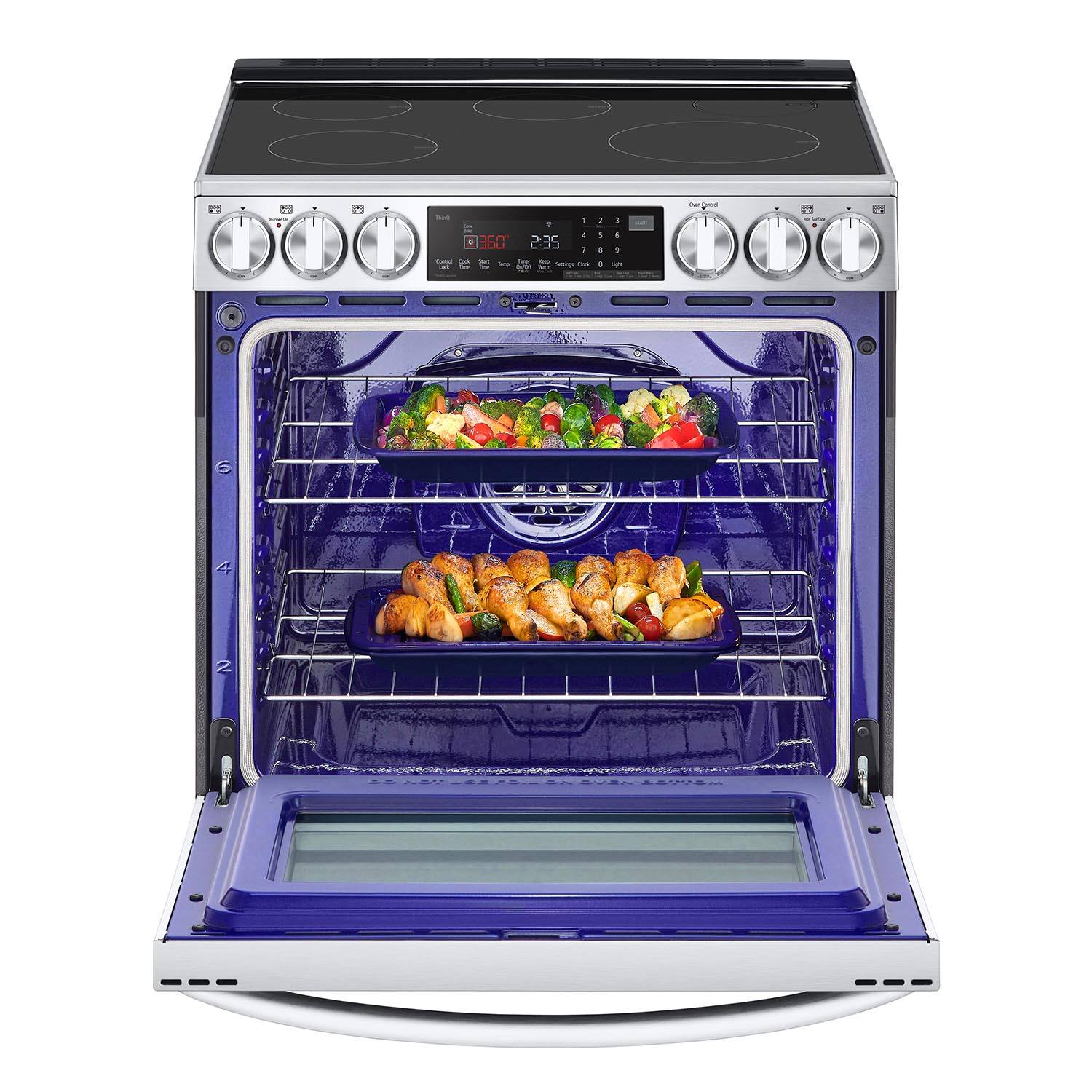 LG Stainless Steel 6.3 cu. ft. Smart Wi-Fi Enabled Induction Slide-in Range with ProBake® Convection and EasyClean® - LSIL6336F - Image 5