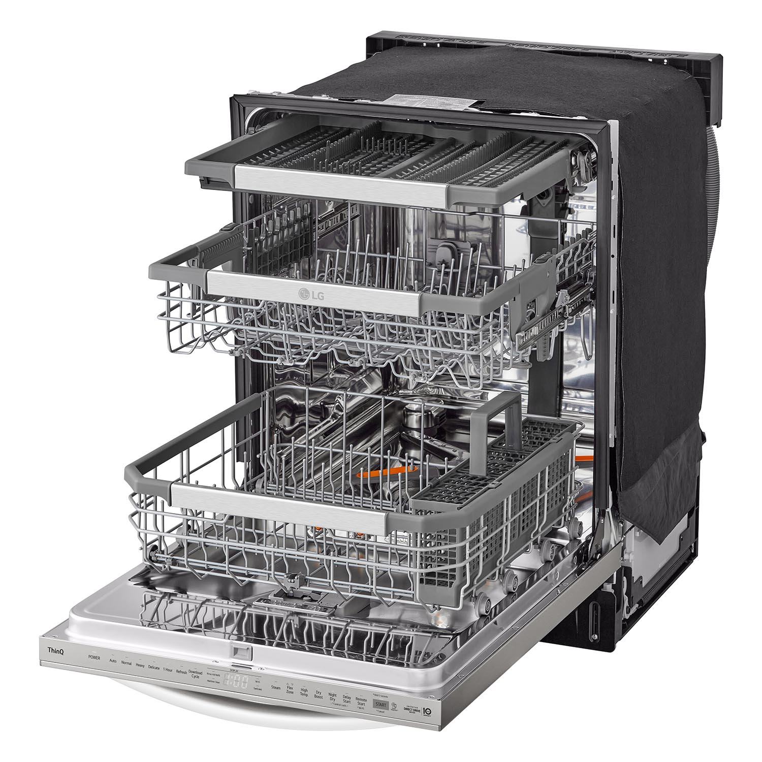 LG Stainless Steel Smart Dishwasher with 1-Hour Wash & Dry, QuadWash™ Pro, TrueSteam® and Dynamic Heat Dry™ - LDTH7972S - Image 2