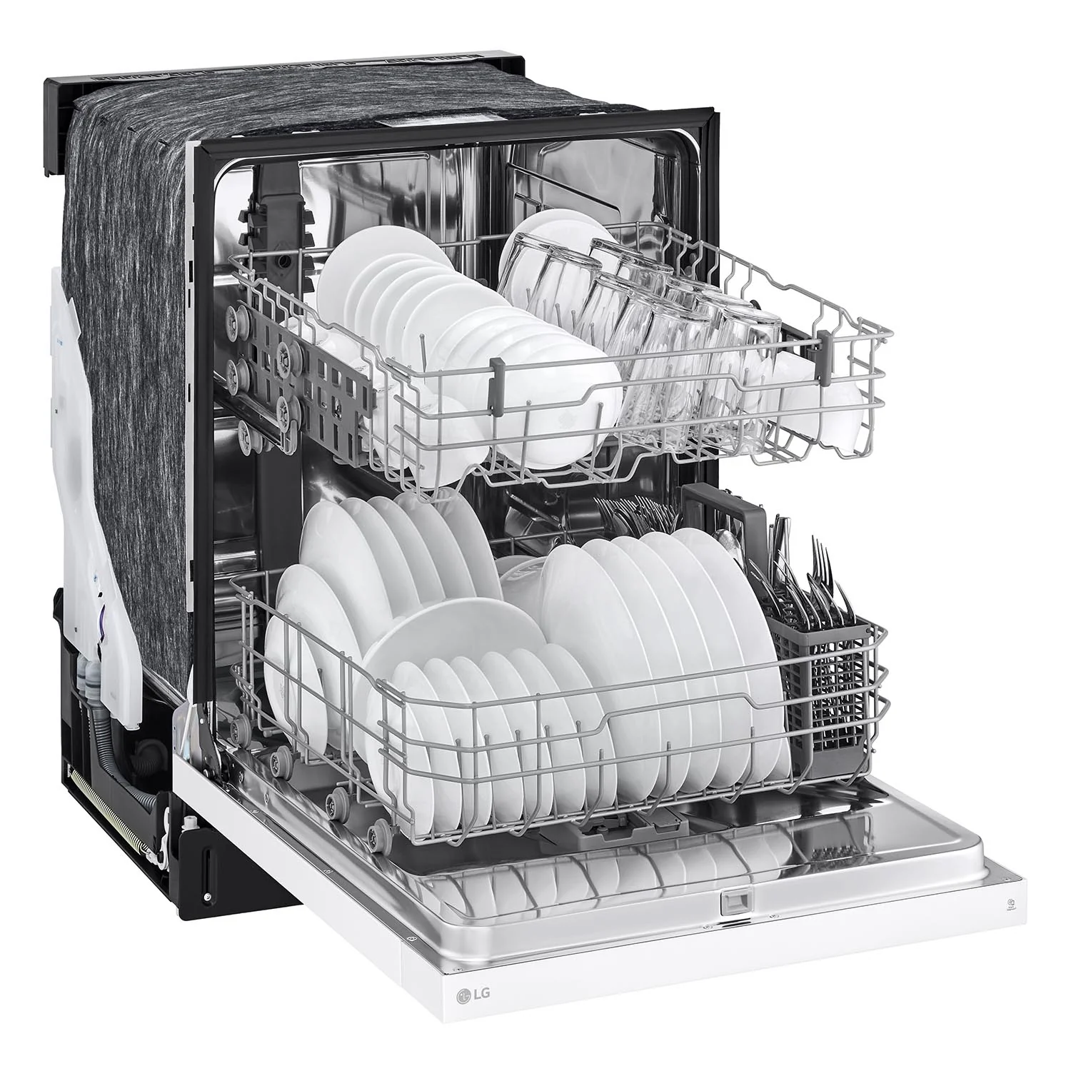 LG White Dishwasher with SenseClean™ and Dynamic Dry™ - LDFC2423W - Image 4