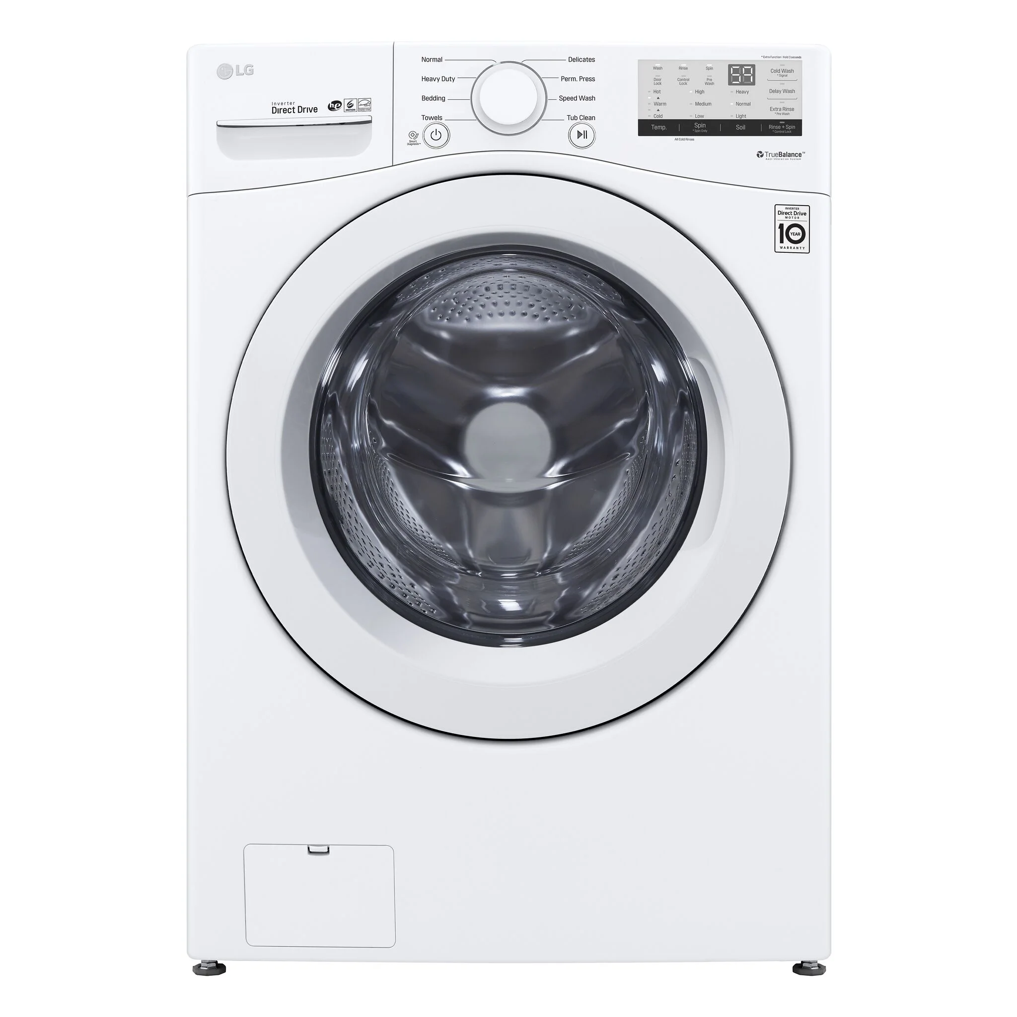 LG White Front Load Washer with 6Motion⢠Technology (5.2 Cu.Ft) - WM3400CW
