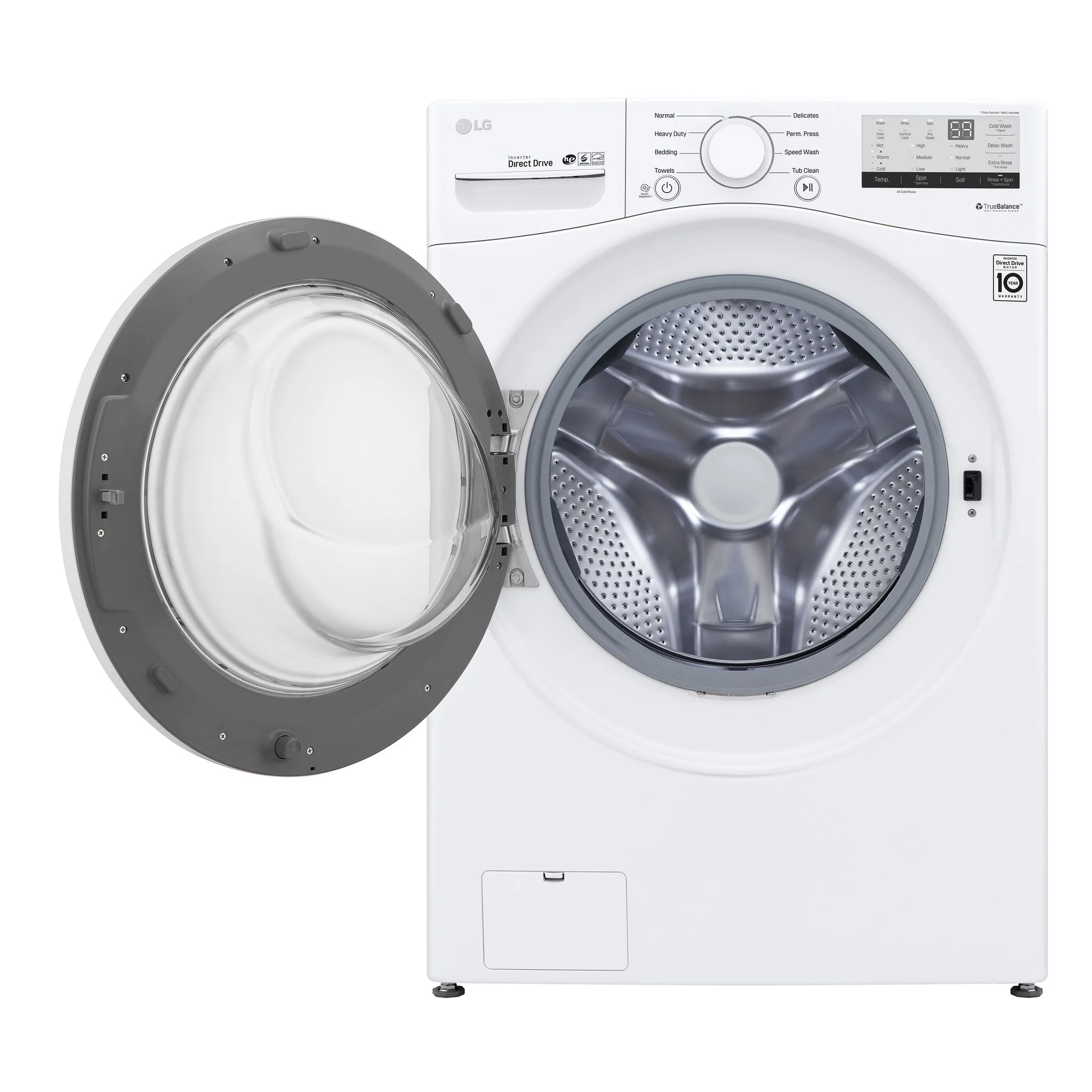 LG White Front Load Washer with 6Motion⢠Technology (5.2 Cu.Ft) - WM3400CW - Image 2