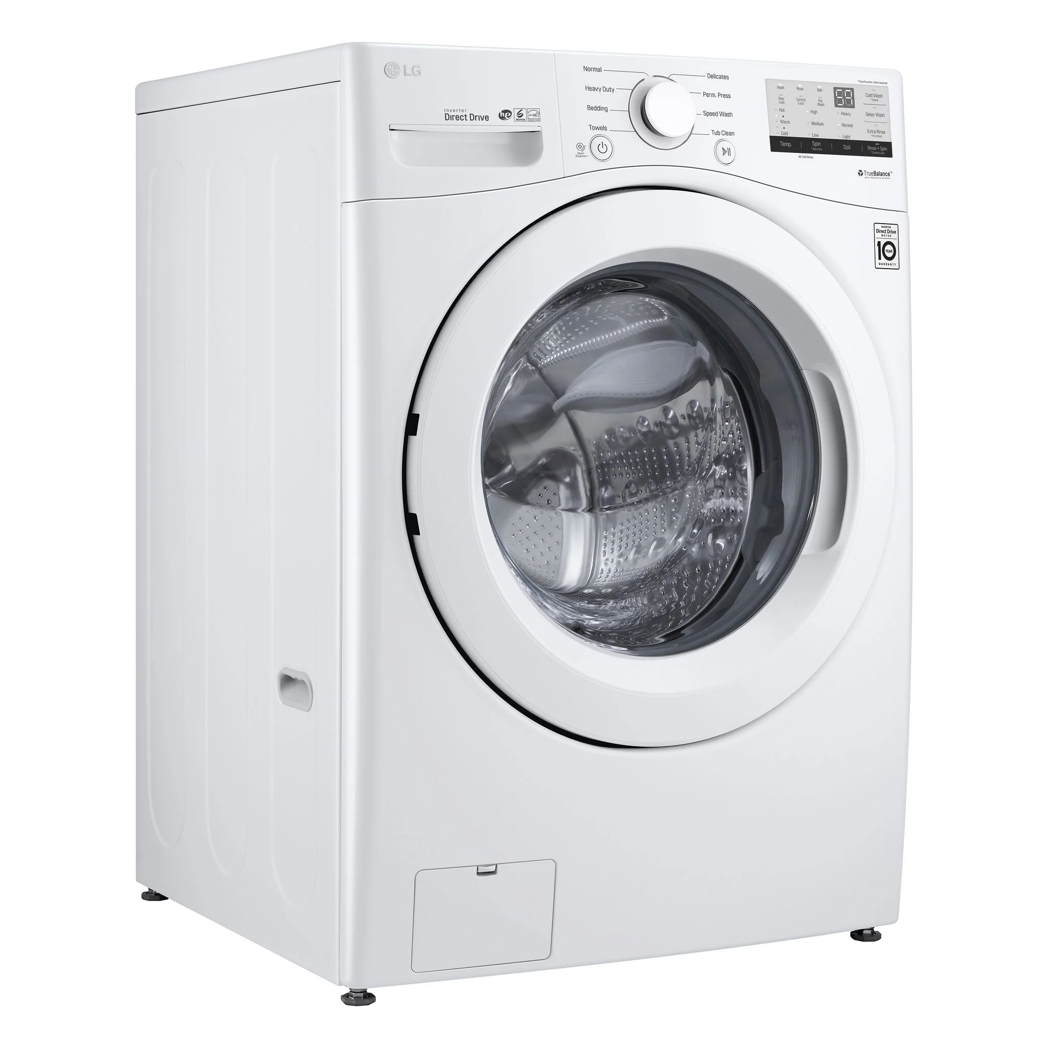 LG White Front Load Washer with 6Motion⢠Technology (5.2 Cu.Ft) - WM3400CW - Image 4