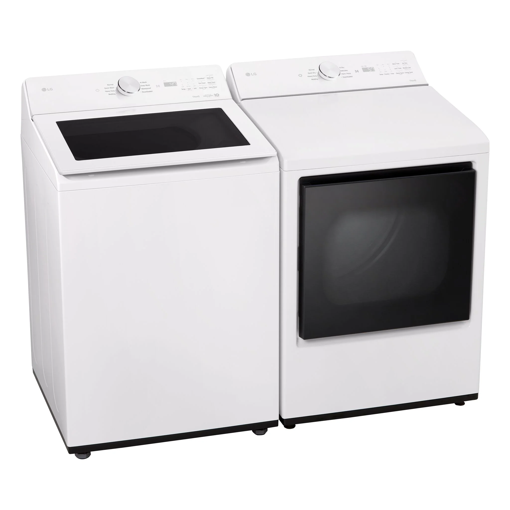 LG White Mega Capacity Smart Top Load Washer (5.6 Cu. Ft) & Electric Dryer with AI Sensing (7.3 Cu.Ft) - WT8205CW/DLE8200W - Image 5