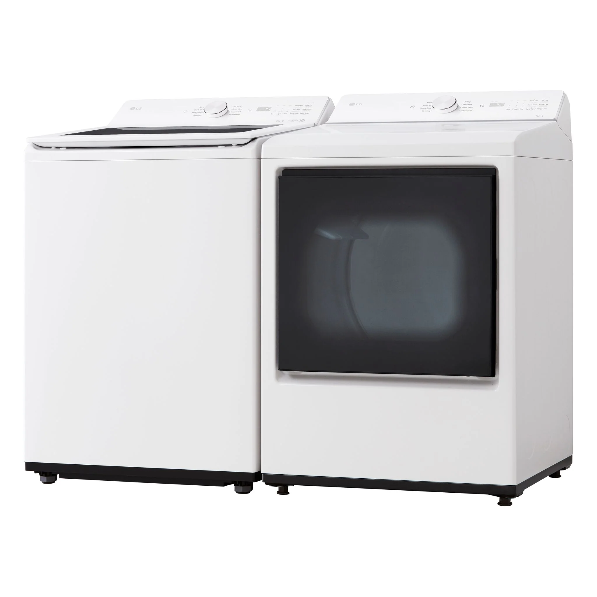 LG White Mega Capacity Smart Top Load Washer (5.8 Cu. Ft) & Electric Dryer with AI Sensing (7.3 Cu.Ft) - WT8200CW/DLE8200W - Image 4