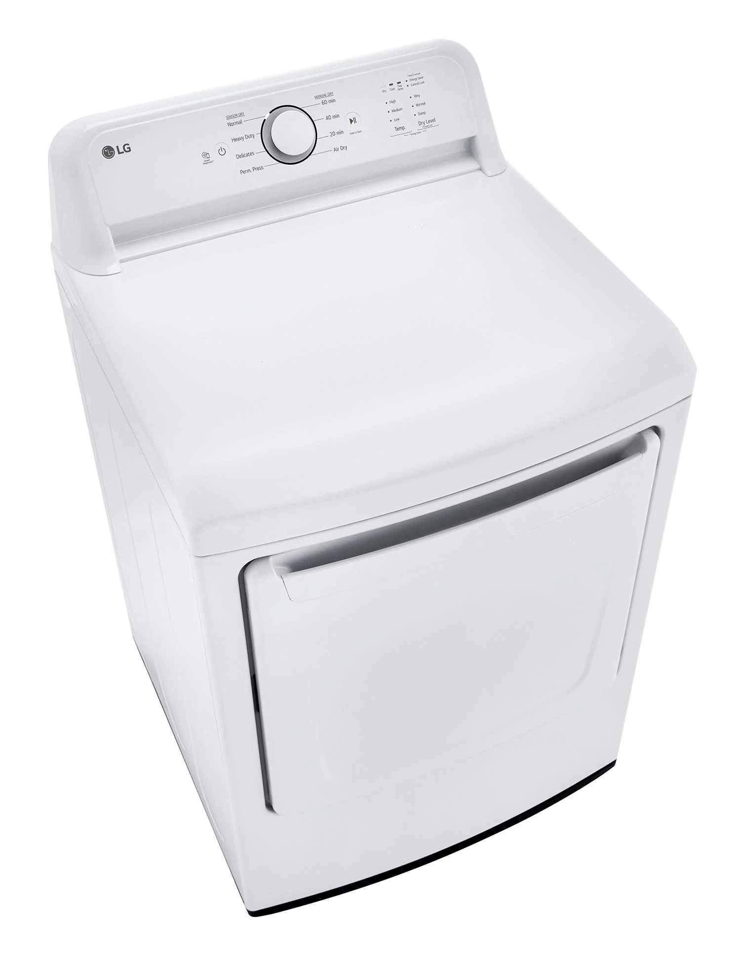 LG White Rear Control Energy Star Dryer with Sensor Dry (7.3 Cu. Ft) - DLE6100W - Image 3