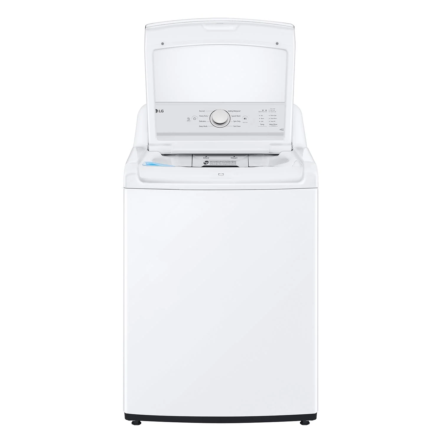 LG White Top Load Washer with Agitator and SlamProof® Glass Lid (4.8 Cu. Ft) -WT6105CW - Image 2