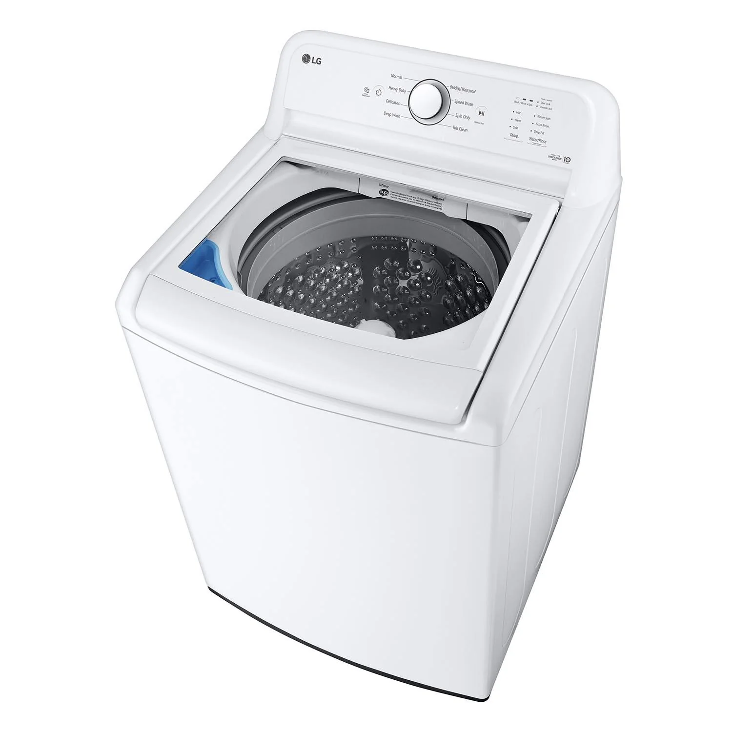 LG White Top Load Washer with Agitator and SlamProof® Glass Lid (4.8 Cu. Ft) -WT6105CW - Image 6