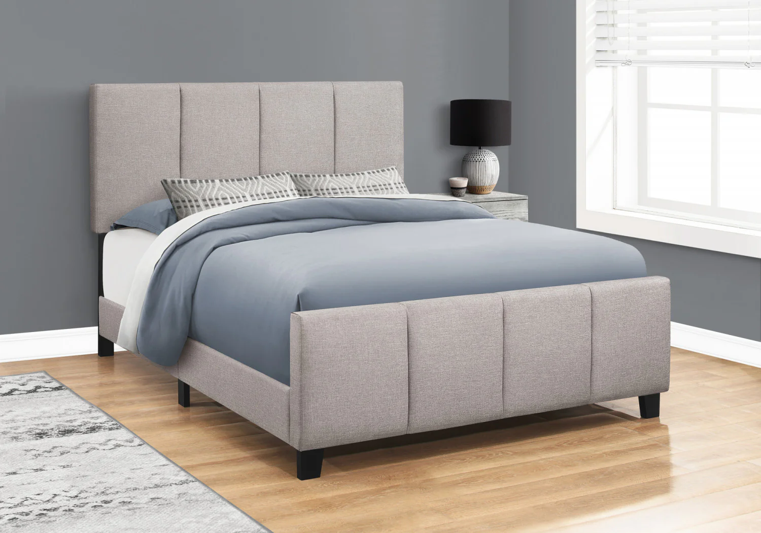 Lillian Queen Bed - Grey - Image 2