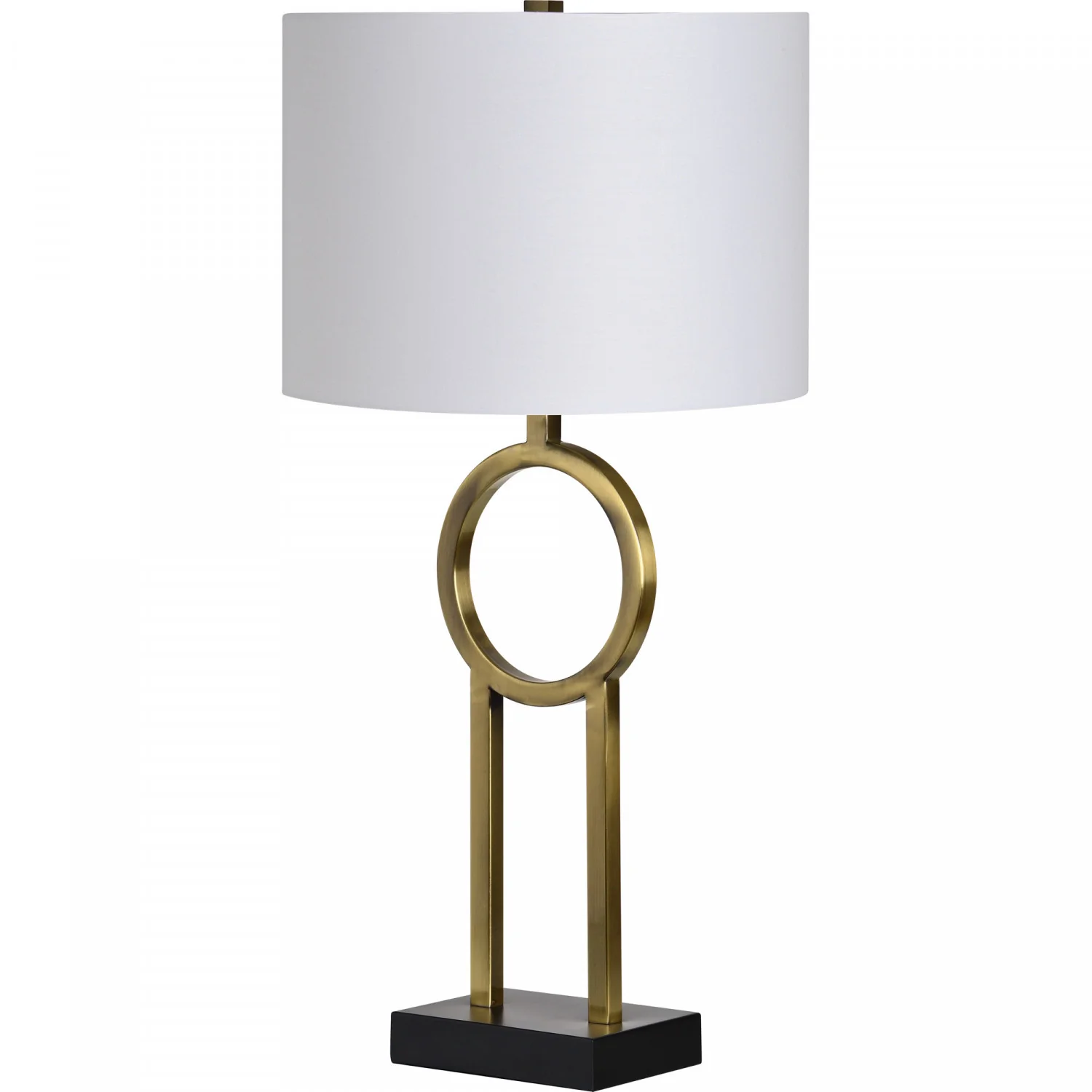 Lington Table Lamp - Plated Antique Brass/Black - Set of Two - Image 3