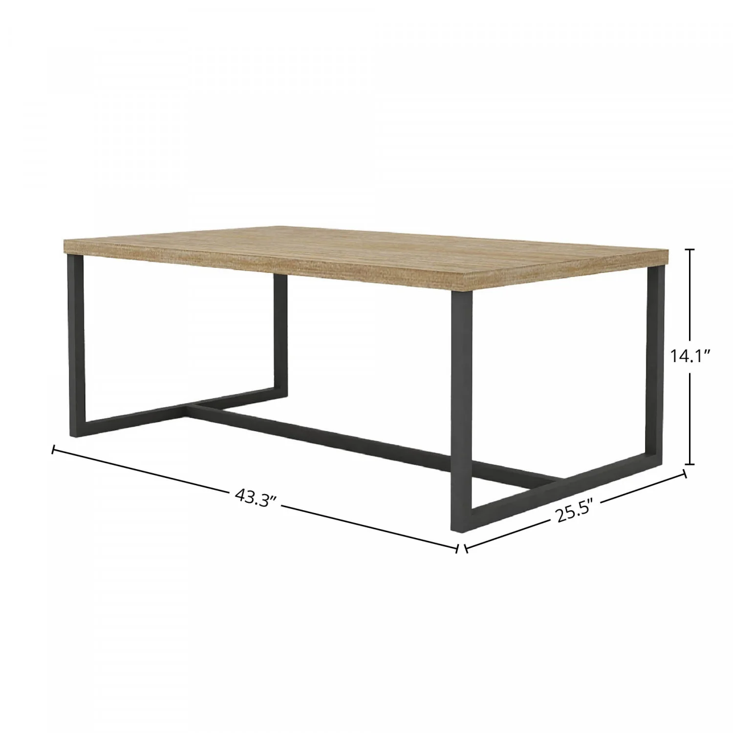 Liora Rectangular Coffee Table - Greige - Image 3