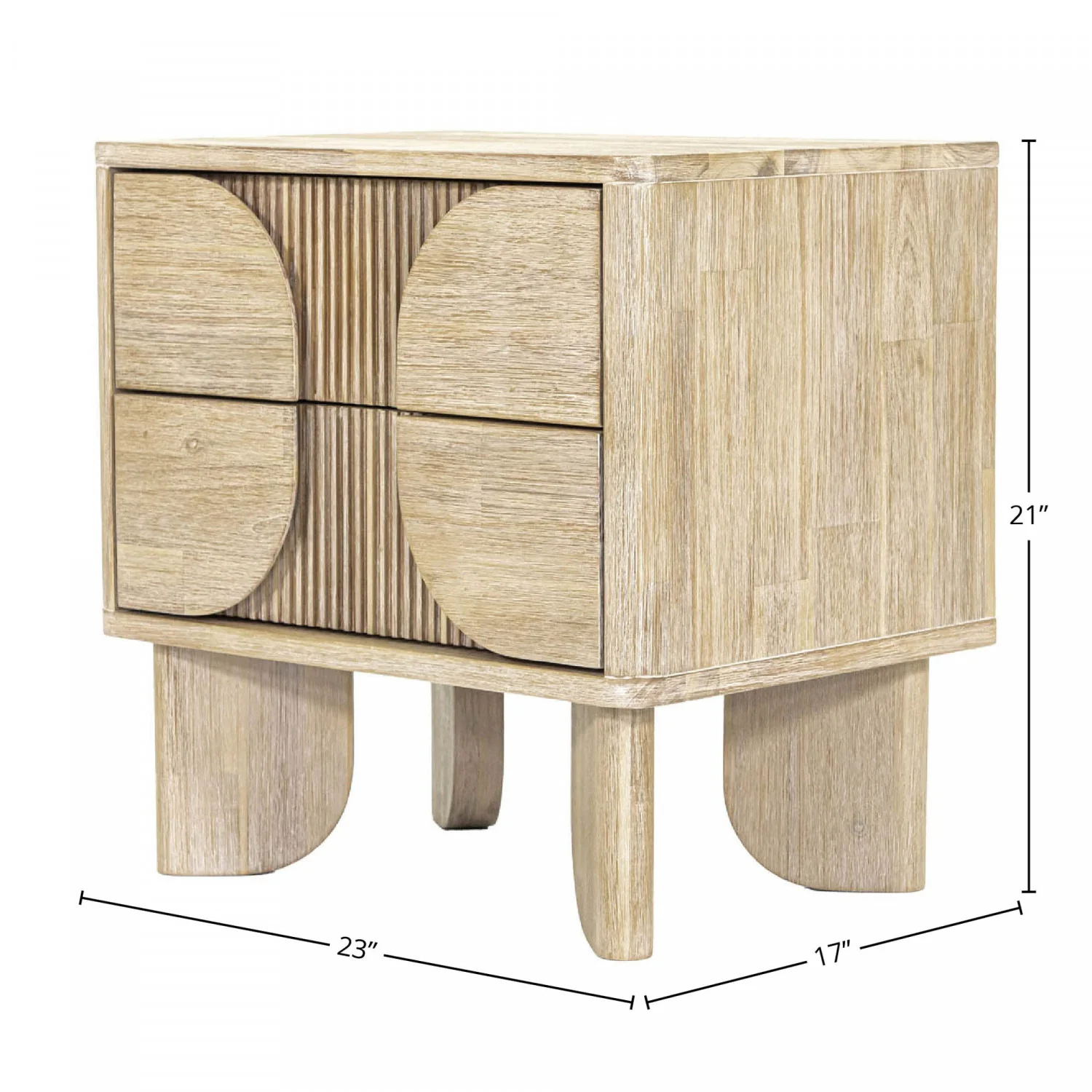 Lofva Night Table - Light Brown/Beige - Image 2