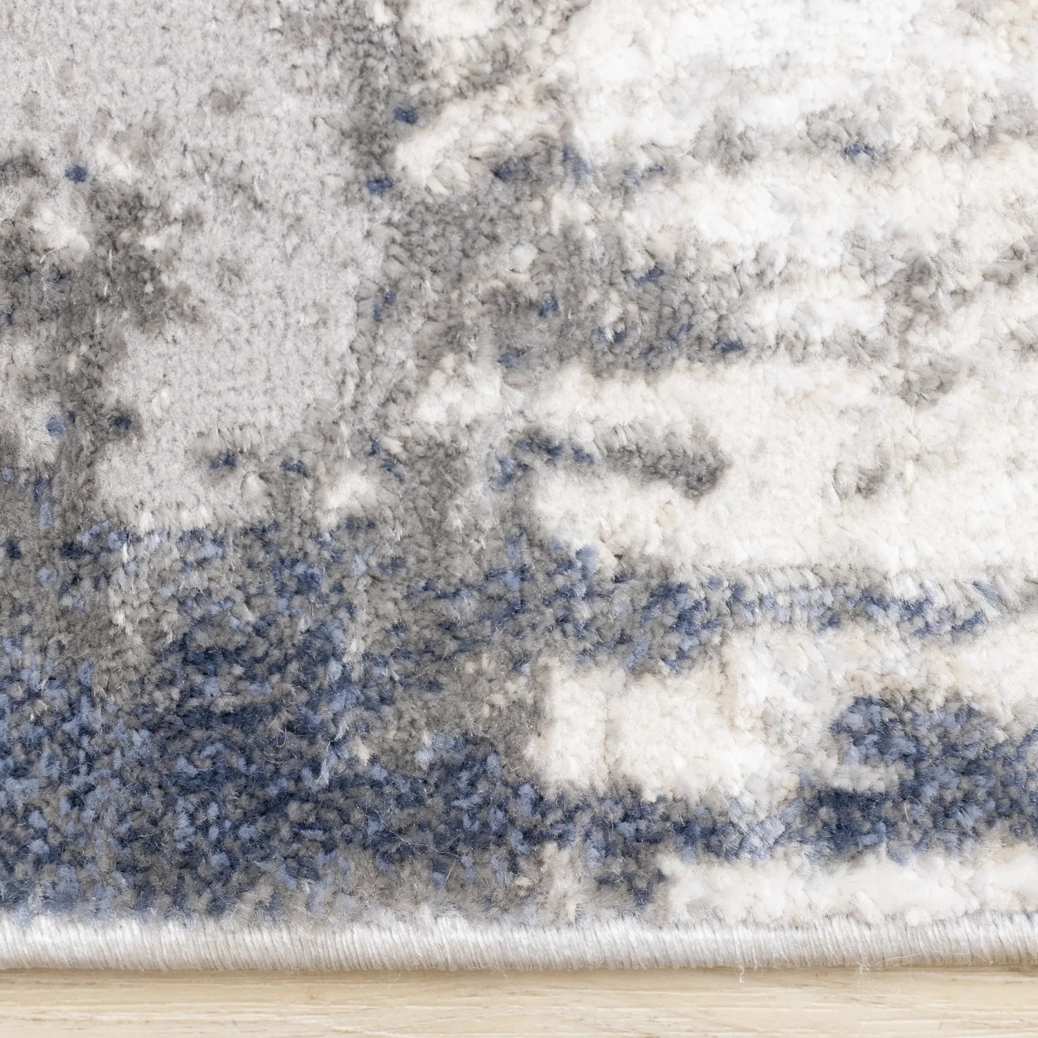 Logan Casual Contemporary Area Rug - 5' X 8' - Cream/Blue/Grey - Image 10