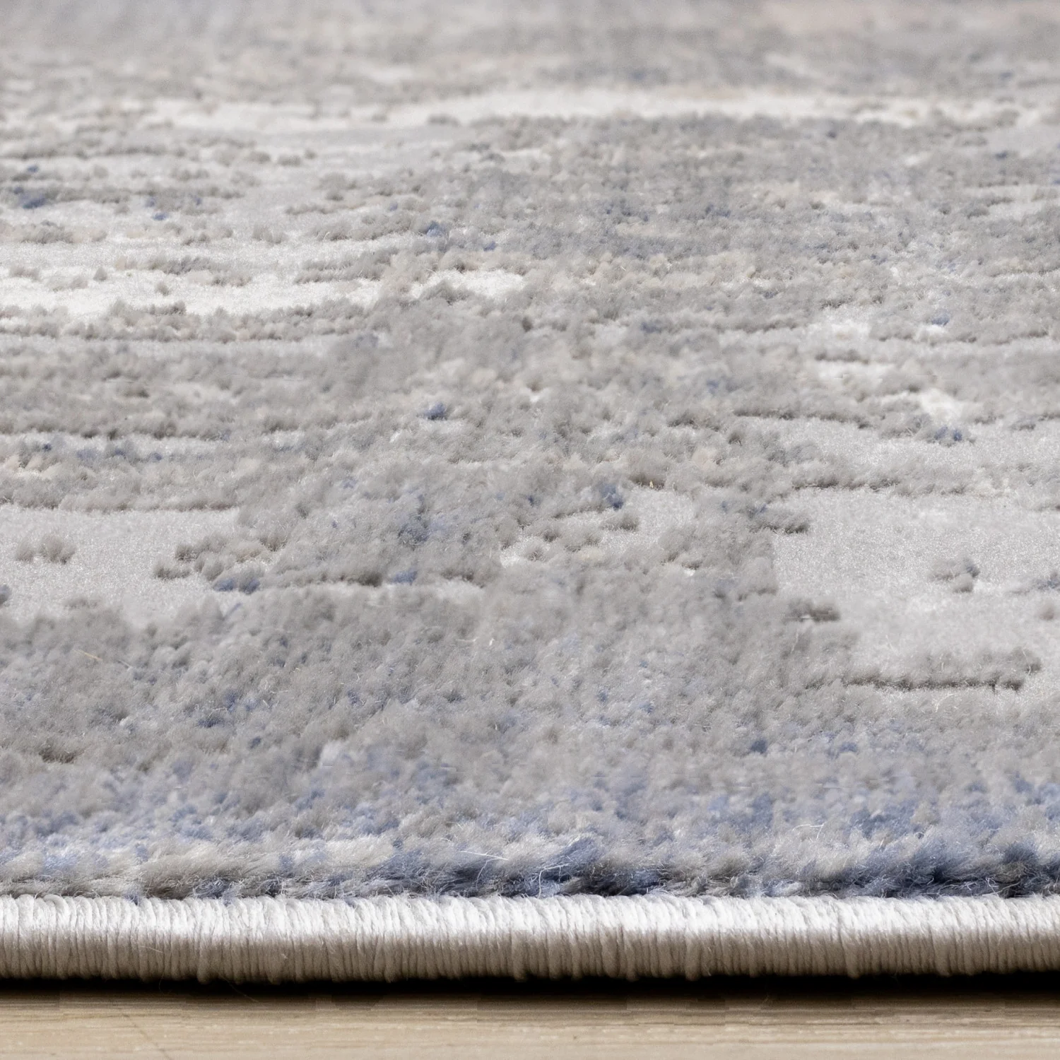 Logan Casual Contemporary Area Rug - 5' X 8' - Cream/Blue/Grey - Image 5