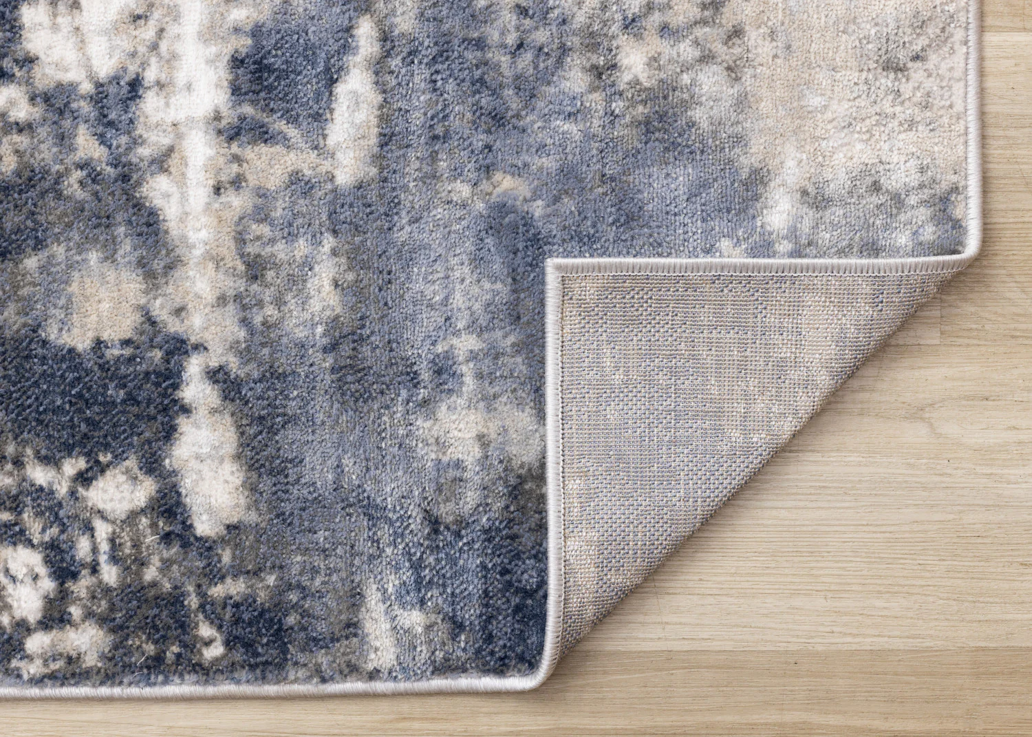 Logan Casual Contemporary Area Rug - 5' X 8' - Cream/Blue/Grey - Image 7