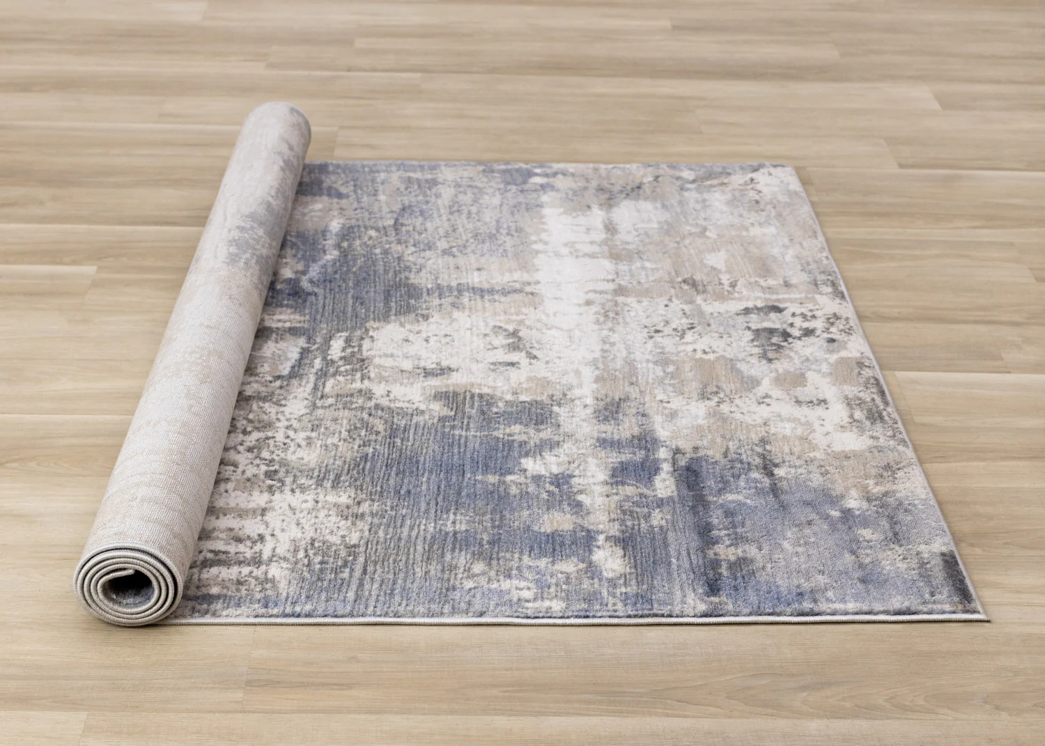 Logan Casual Contemporary Area Rug - 5' X 8' - Cream/Blue/Grey - Image 8