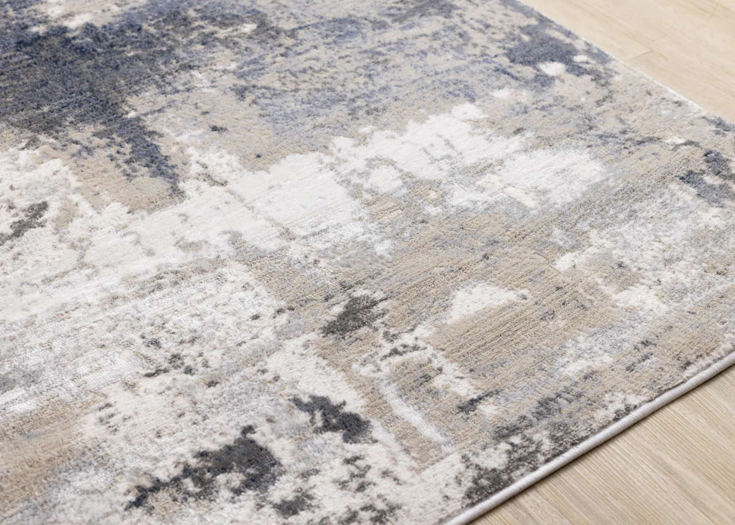 Logan Casual Contemporary Area Rug - 8' X 11' - Cream/Blue/Grey - Image 4
