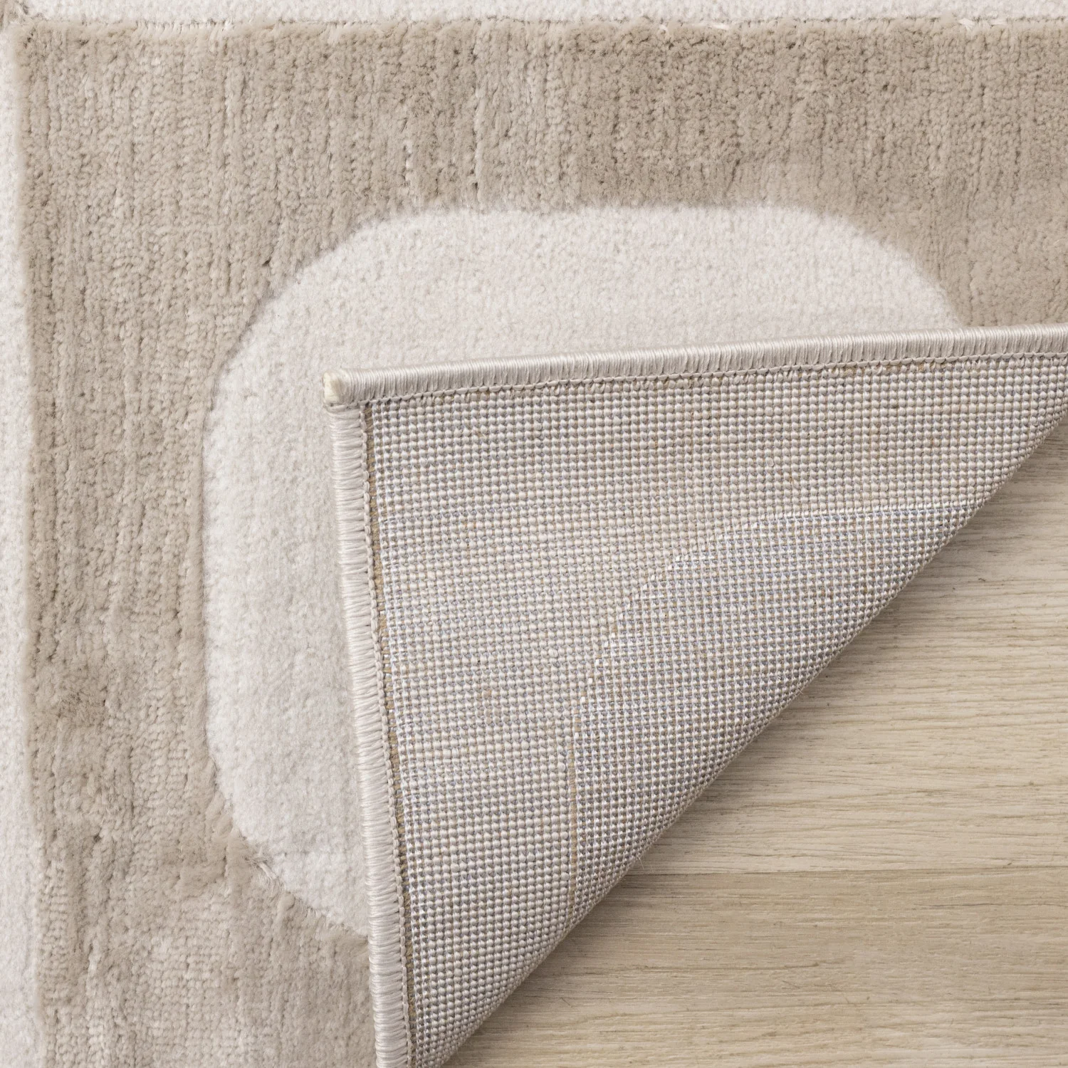 Logan Contemporary Modern Area Rug - 5' X 8' - Beige/Cream - Image 11