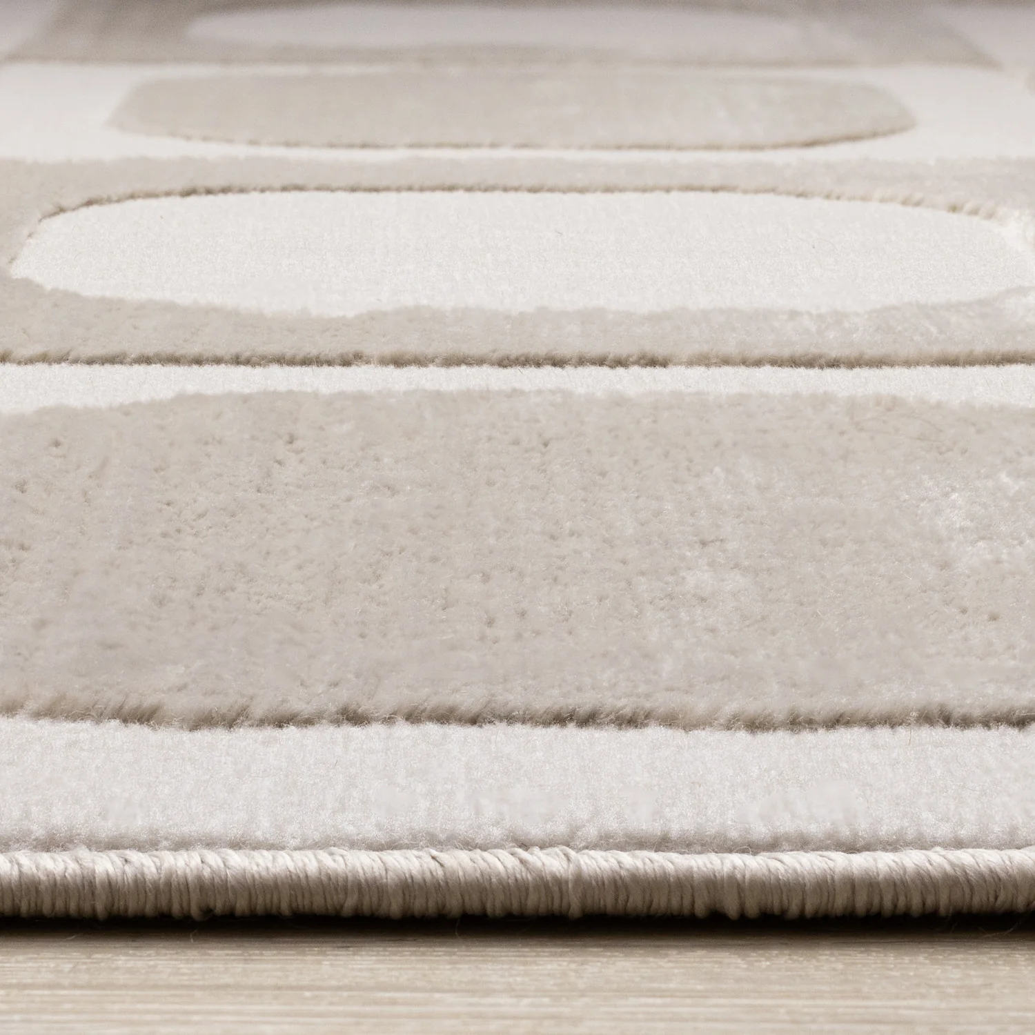 Logan Contemporary Modern Area Rug - 5' X 8' - Beige/Cream - Image 5