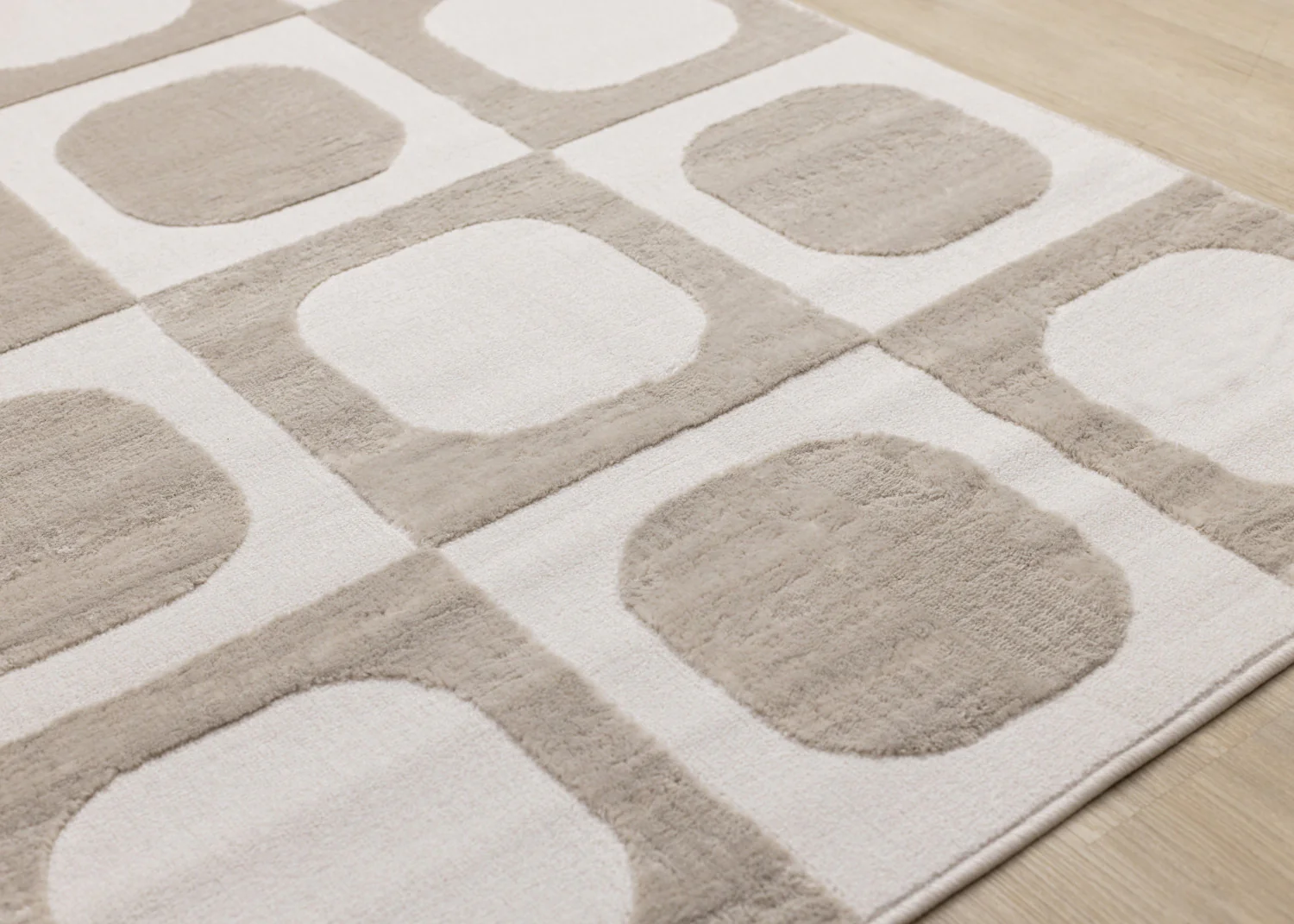 Logan Contemporary Modern Area Rug - 8' X 11' - Beige/Cream - Image 4