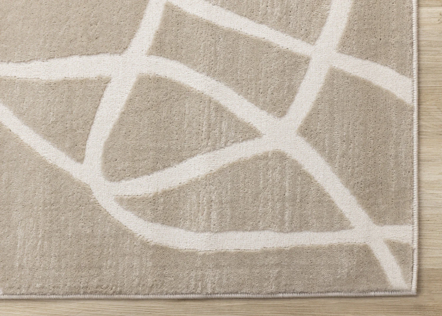 Logan Contemporary Swirls Area Rug - 5' X 8' - Beige/Cream - Image 6