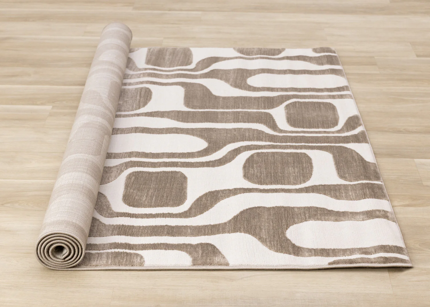 Logan Modern Area Rug - 5' X 8' - Brown/Cream - Image 8