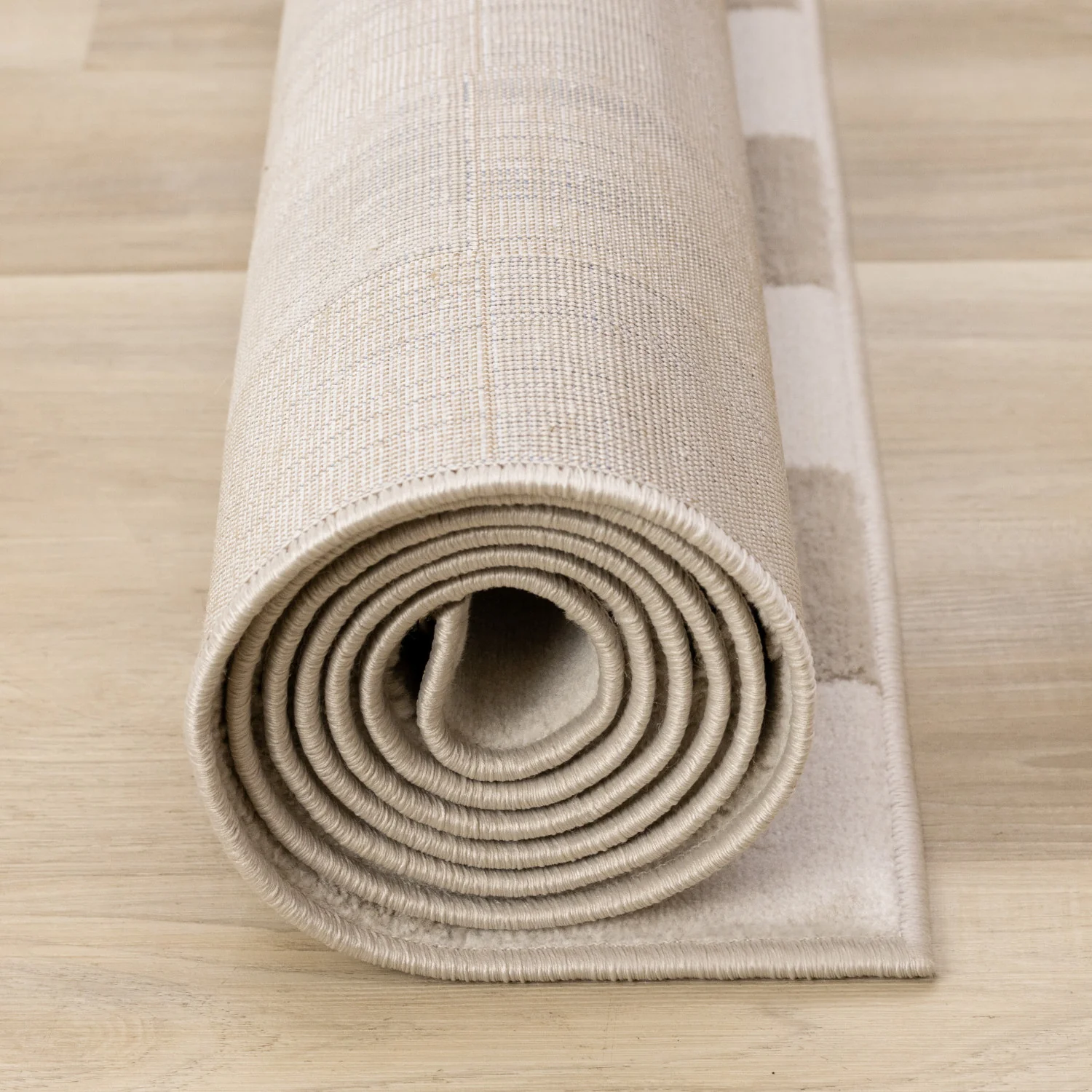 Logan Modern Checkered Area Rug - 5' X 8' - Beige/Cream - Image 13