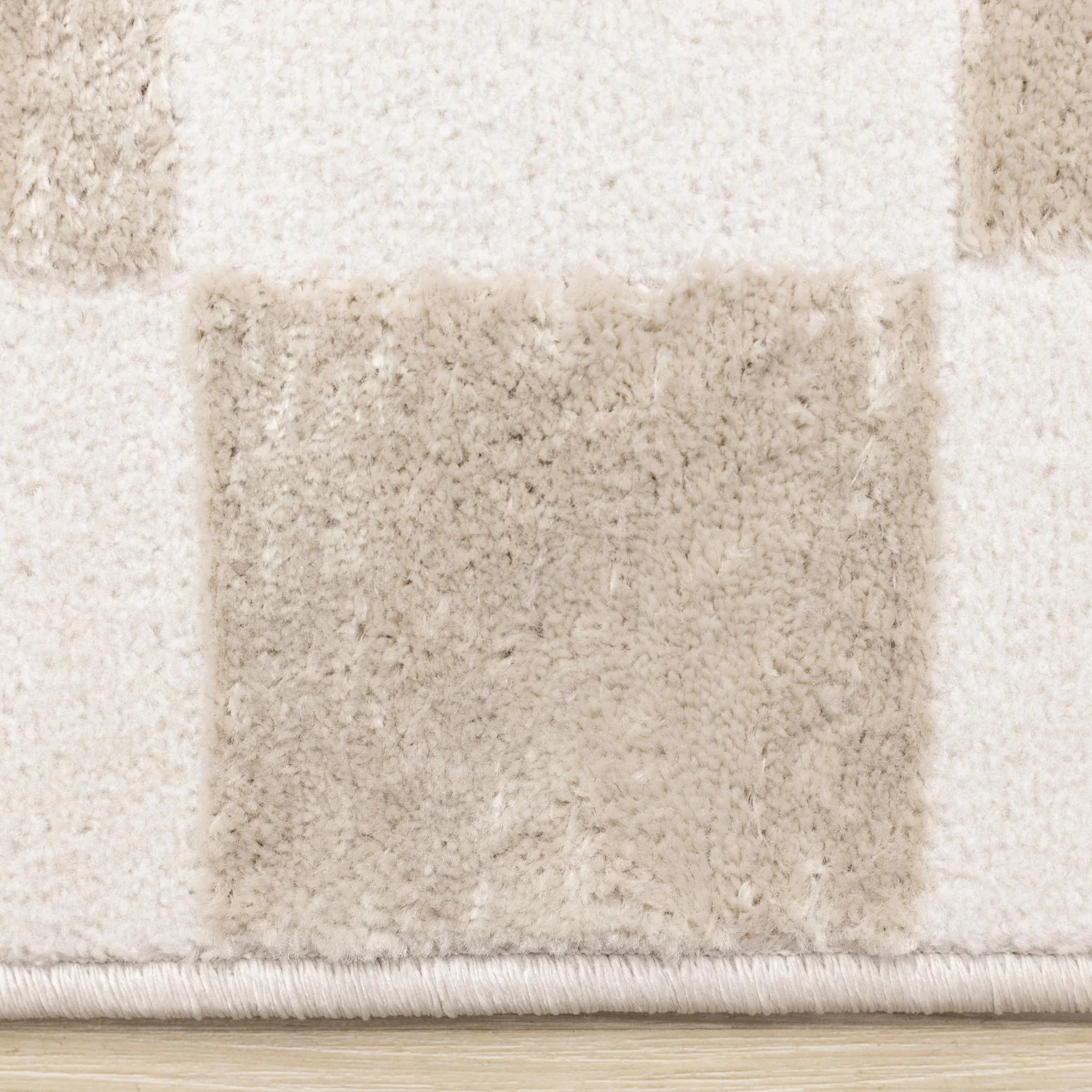 Logan Modern Checkered Area Rug - 8' X 11' - Beige/Cream - Image 10