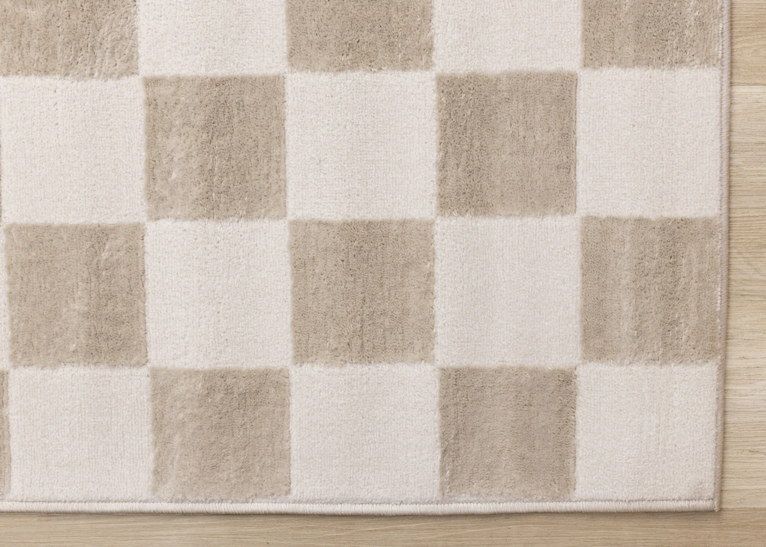 Logan Modern Checkered Area Rug - 8' X 11' - Beige/Cream - Image 6