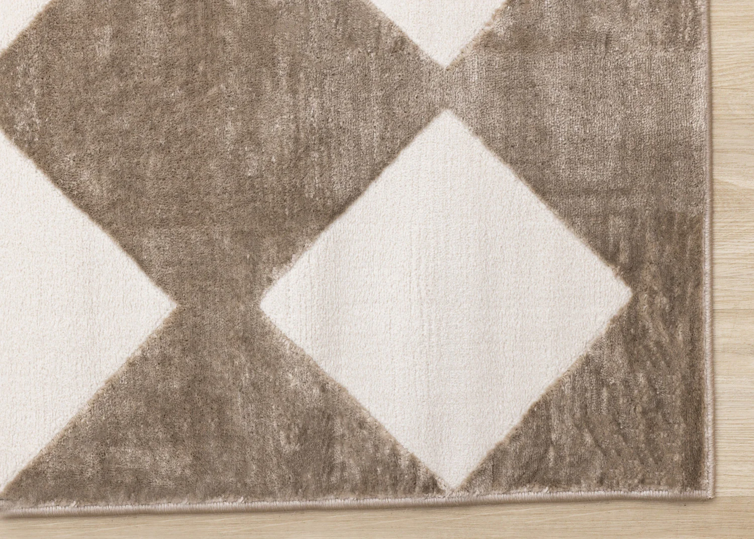 Logan Modern Diamonds Area Rug - 5' X 8' - Brown/Cream - Image 6