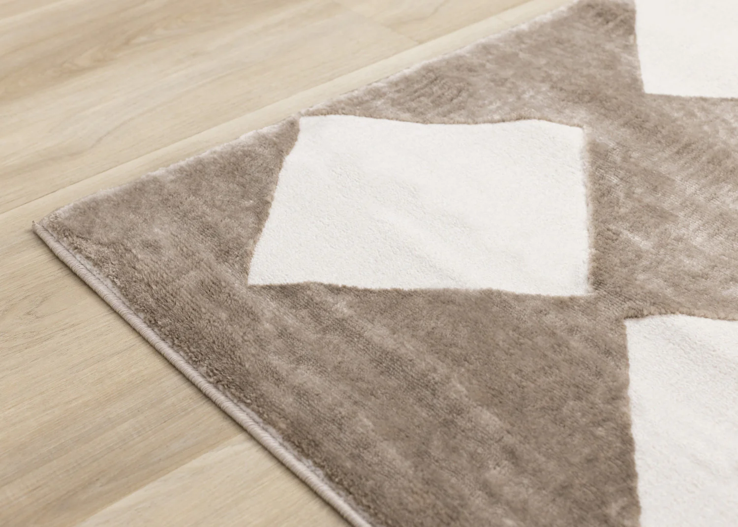 Logan Modern Diamonds Area Rug - 8' X 11' - Brown/Cream - Image 12