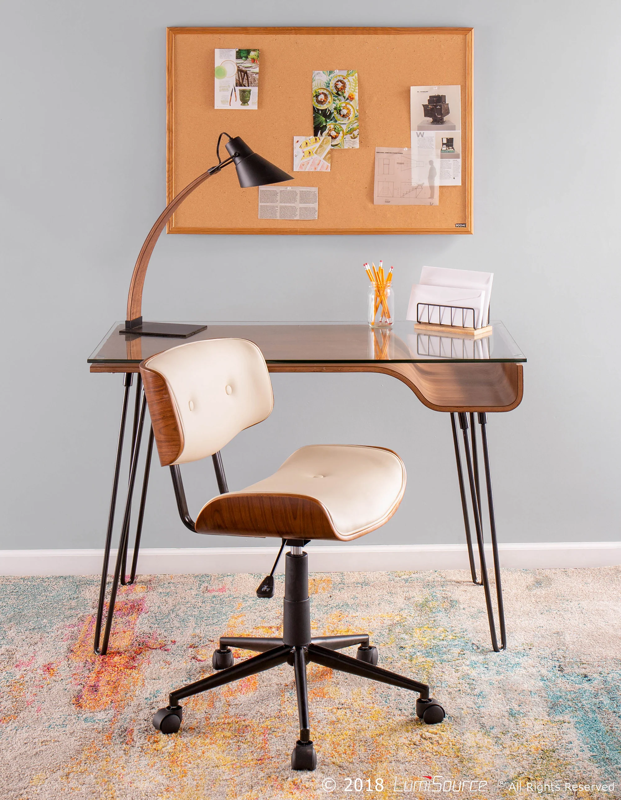 Lombardi Office Chair - Cream - Image 8