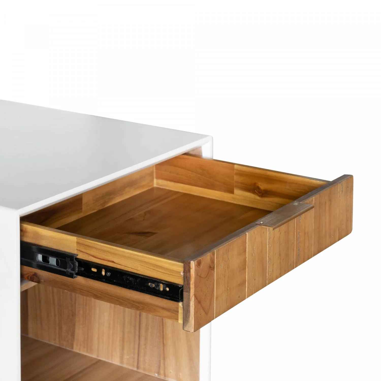 Lorne Night Table - White/Natural - Image 9