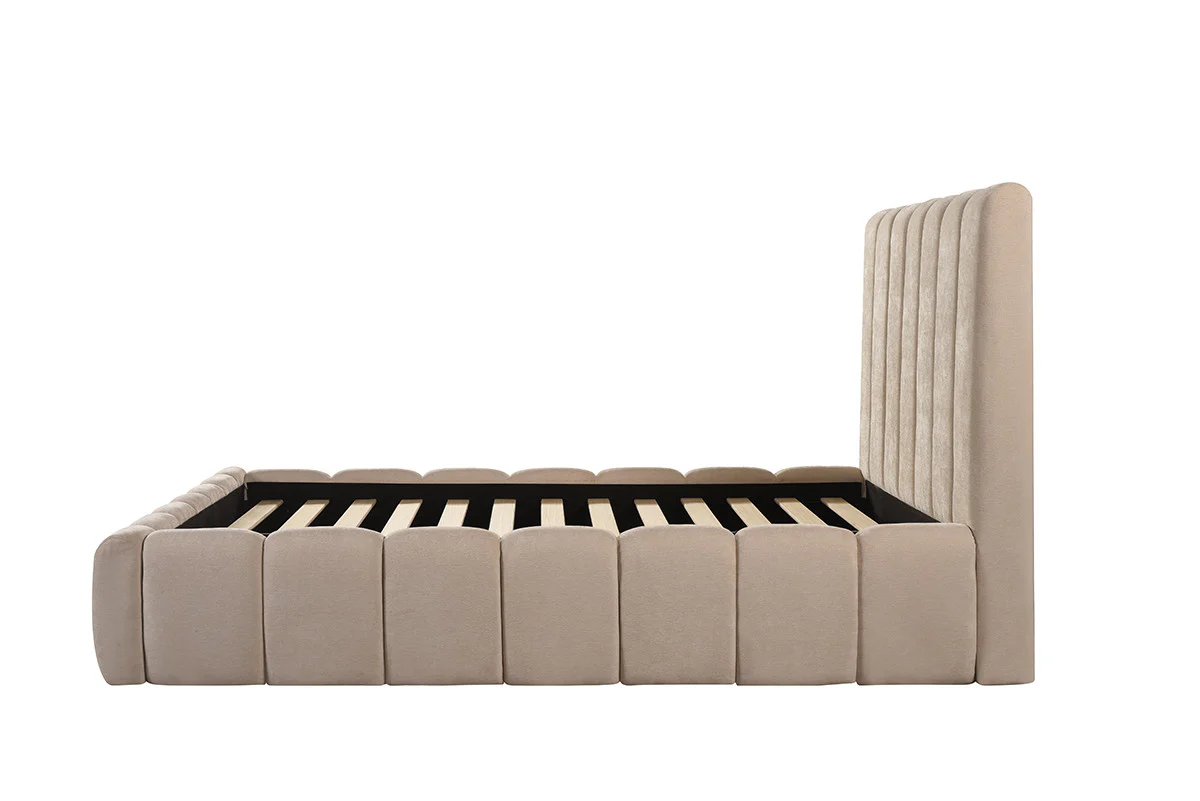 Lotus King Bed - Beige - Image 3