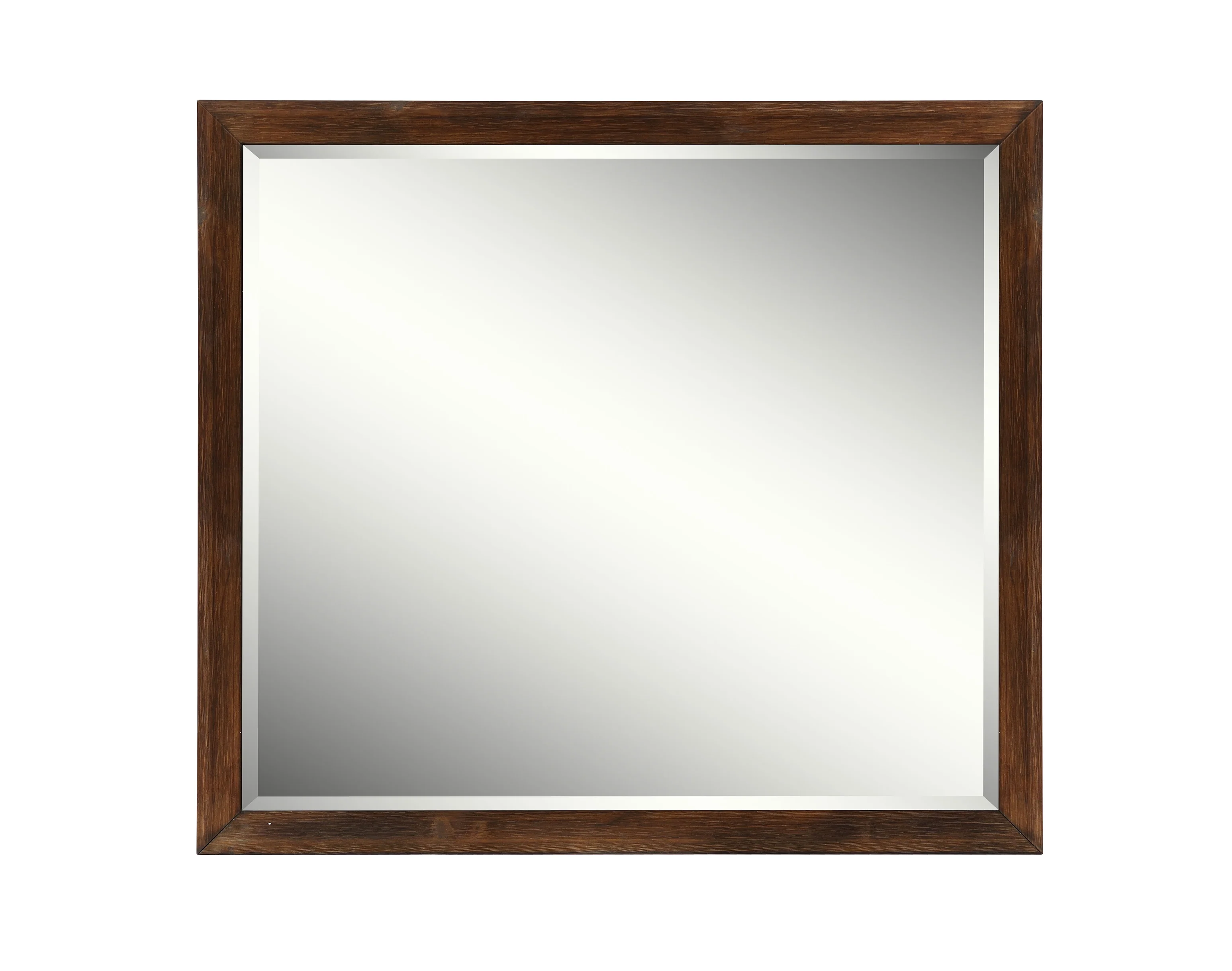 Lotus Mirror - Wire Brushed Brown - Image 2