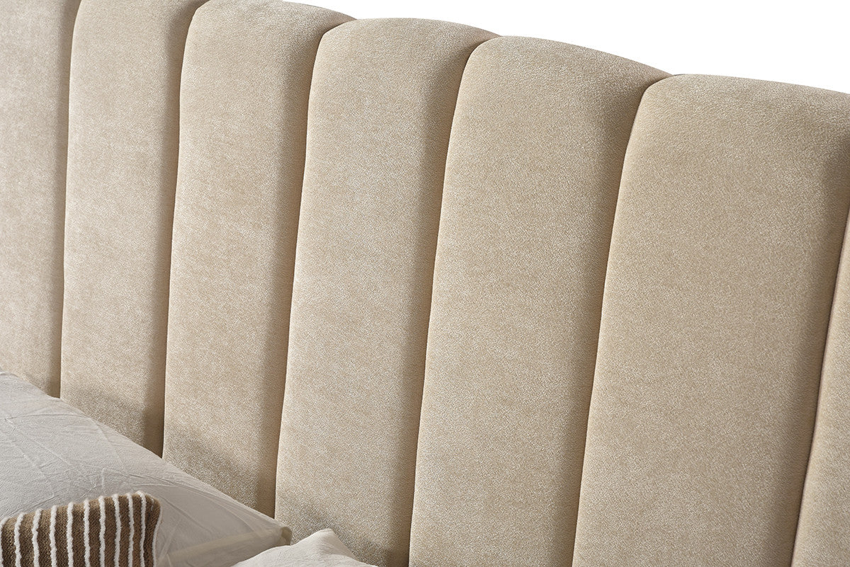 Lotus Queen Bed - Beige - Image 7