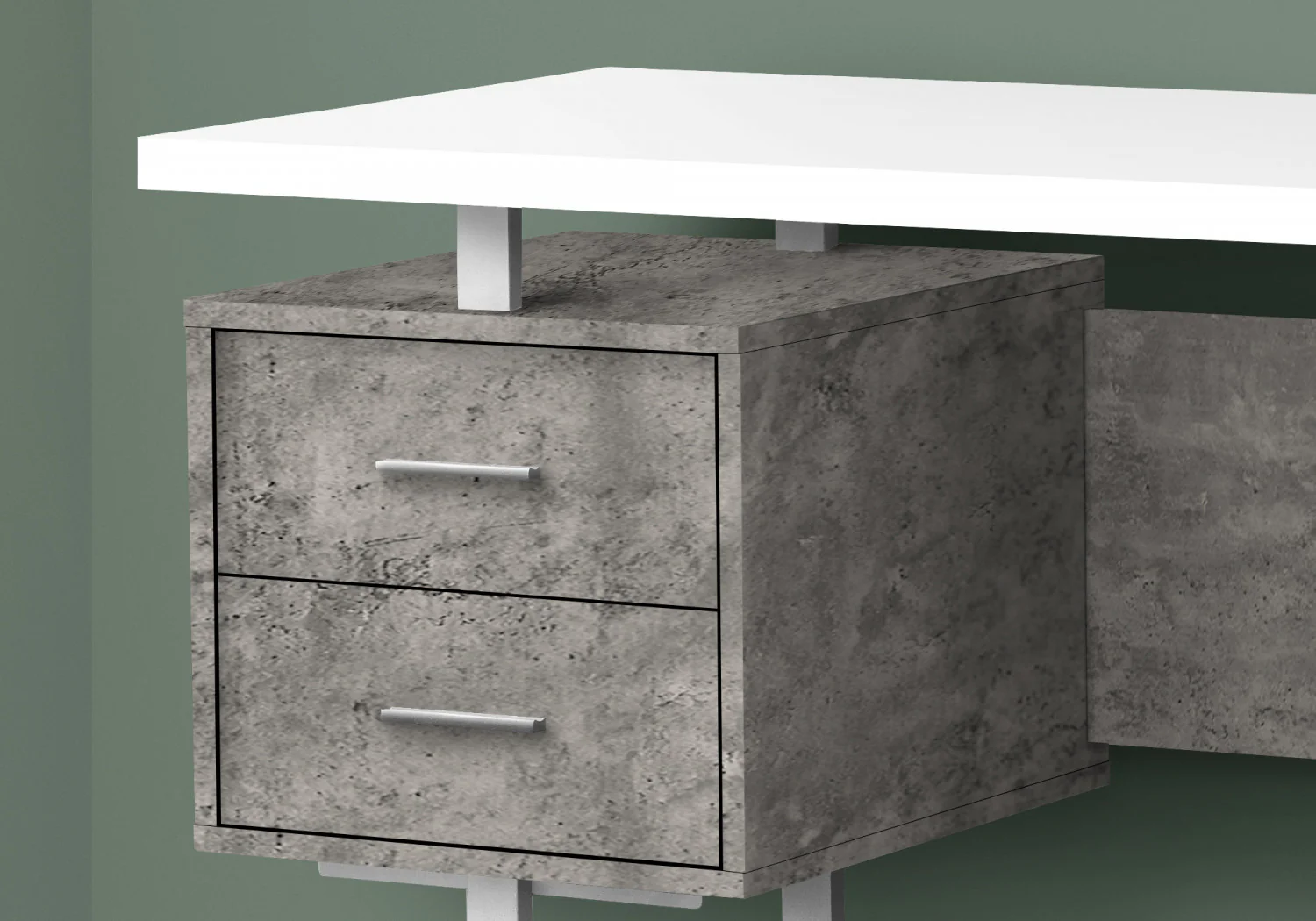 Loura Desk - White/Concrete Grey - Image 5