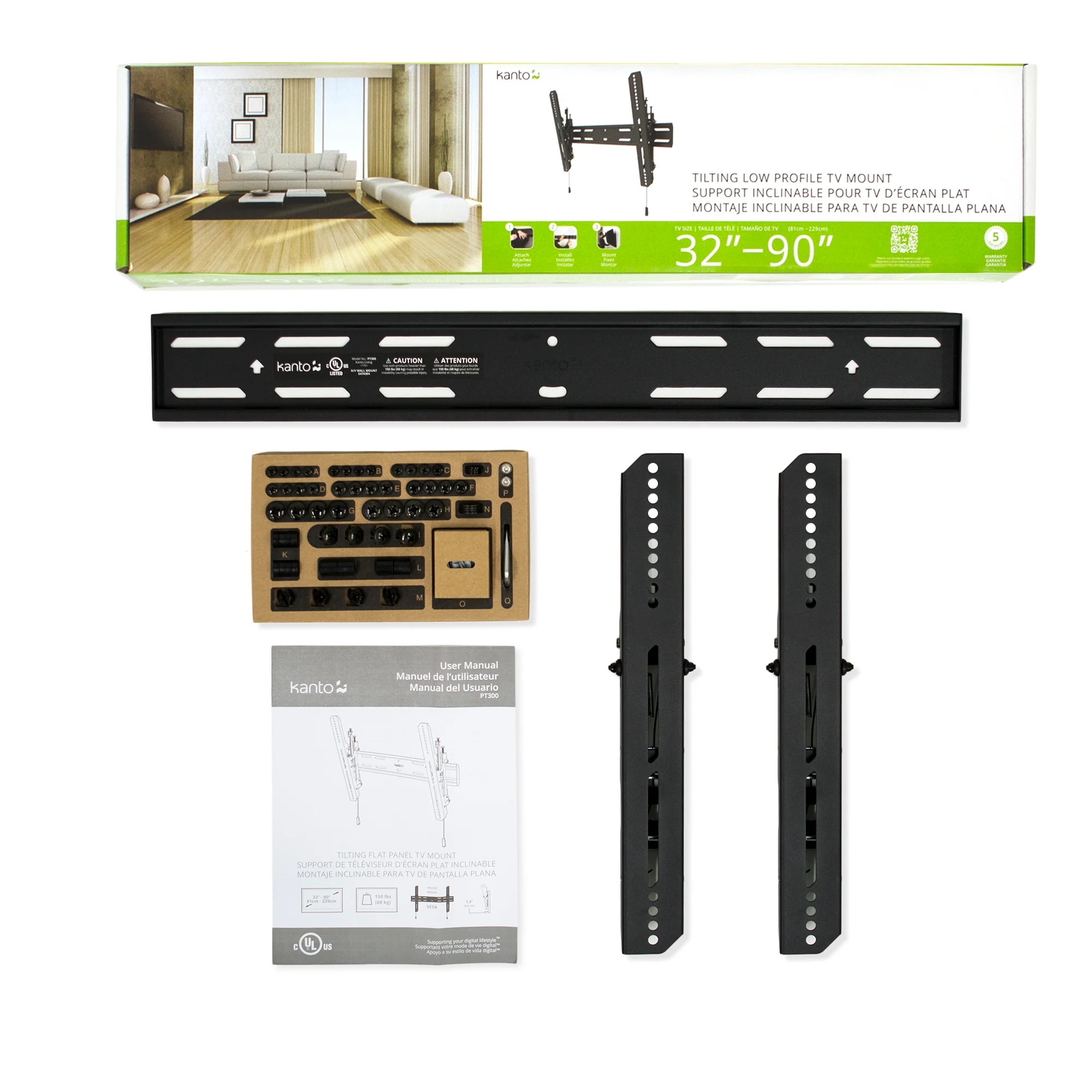 Low Profile Tilting TV Wall Mount for 32" to 90" TVs - PT300 - Image 6