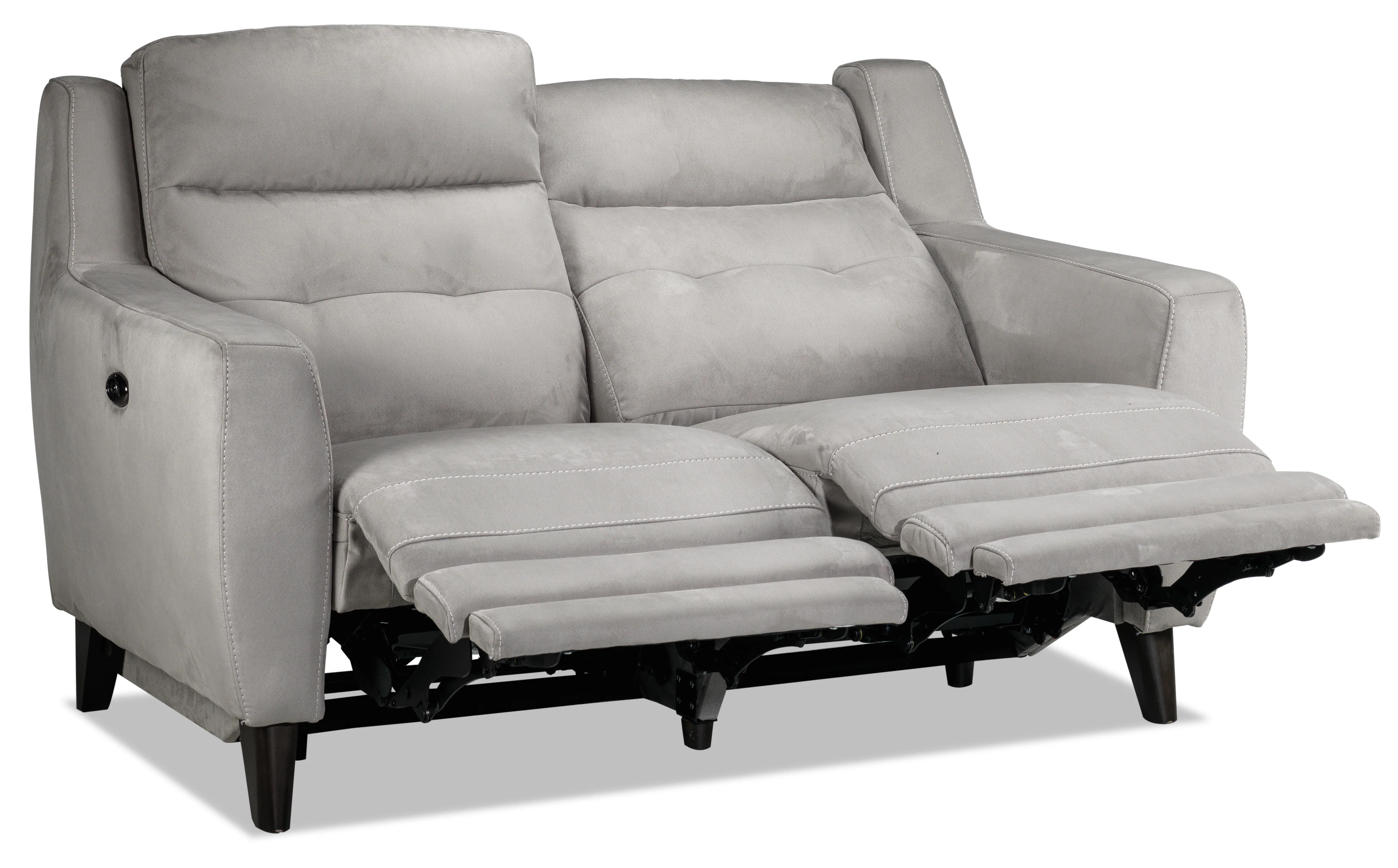 Lucas Power Reclining Loveseat - Silver Grey - Image 3