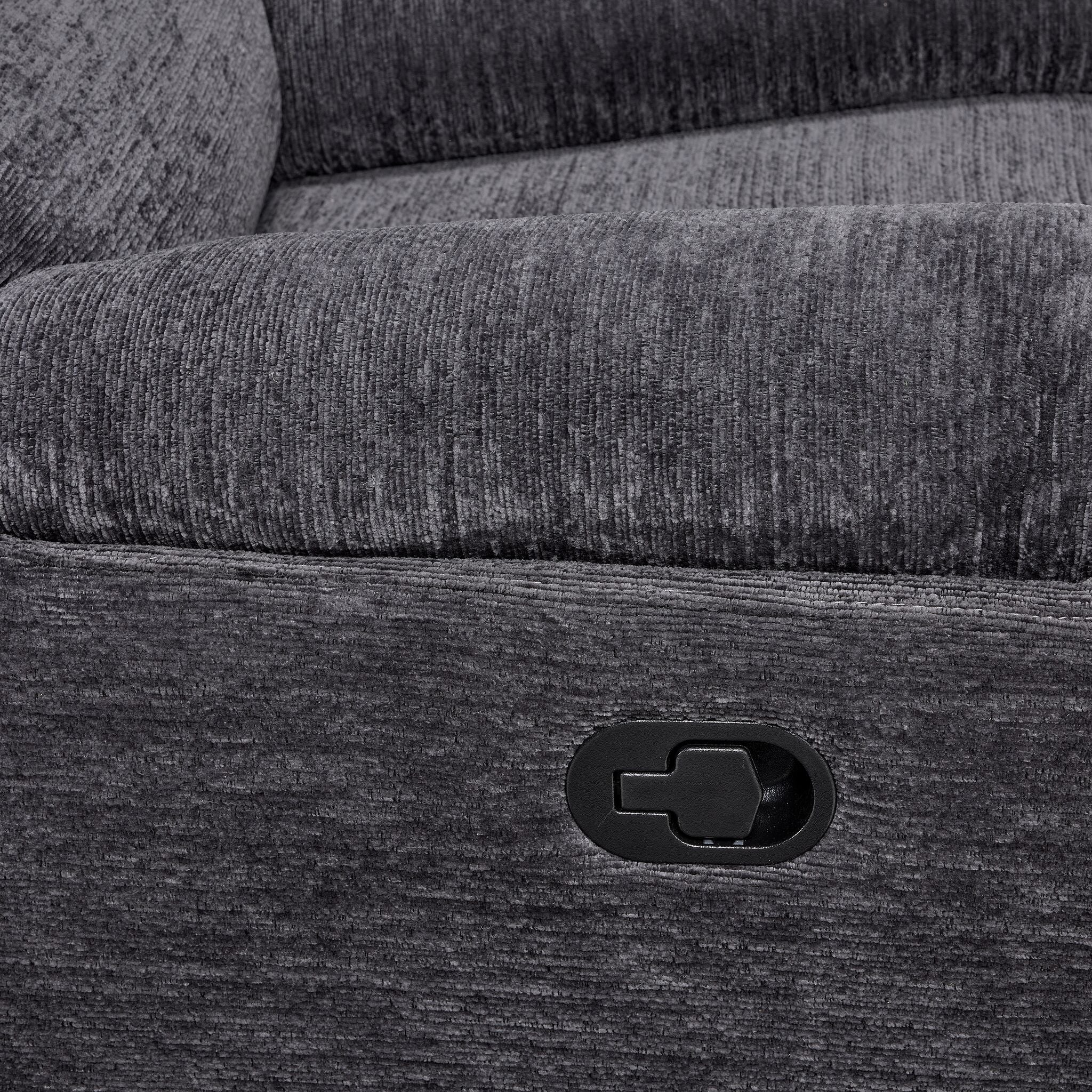 Lucie Reclining Loveseat - Charcoal - Image 3