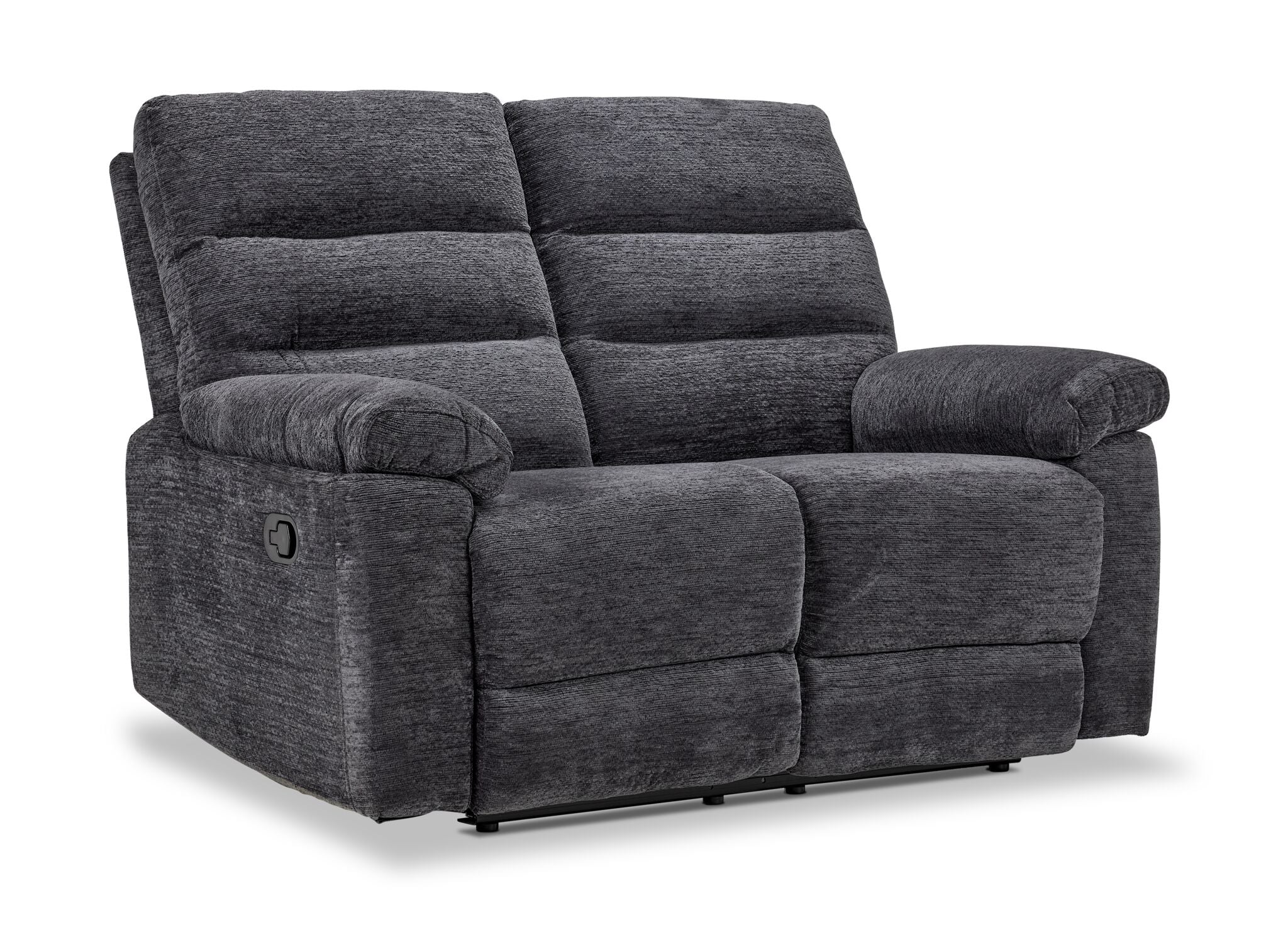 Lucie Reclining Sofa and Loveseat Set - Charcoal - Image 3