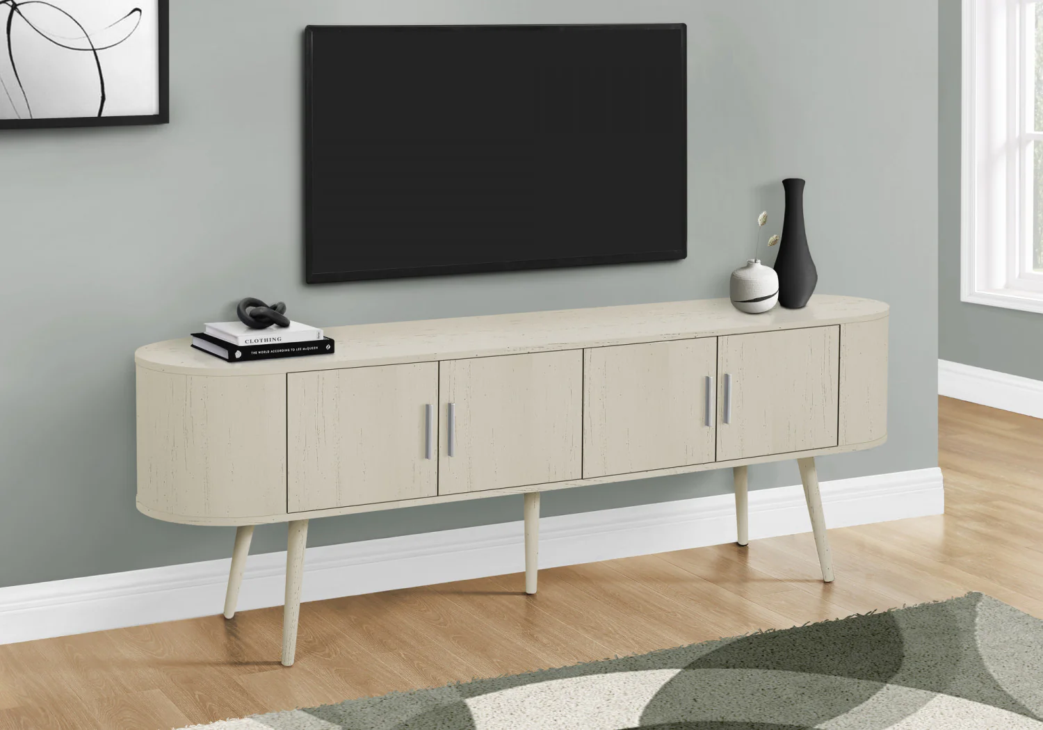 Lunar 71" TV Stand - White - Image 2