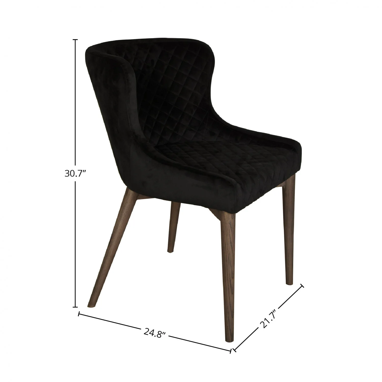 Lunvik Dining Chair - Black Velvet - Set of Two - Image 9