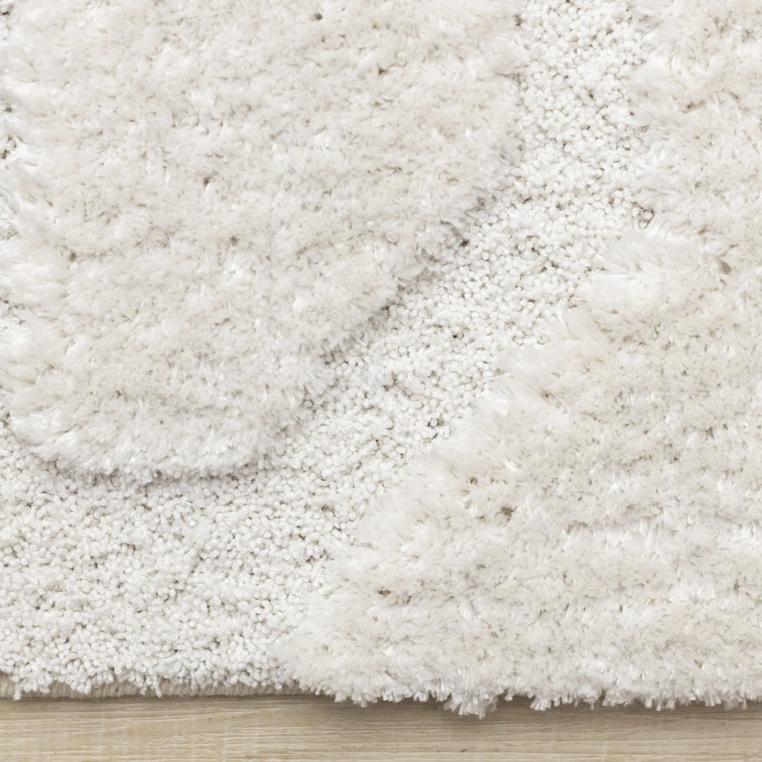 Luxury Plush Textured Shapes Area Rug - 8' X 11' - Cream - Image 10