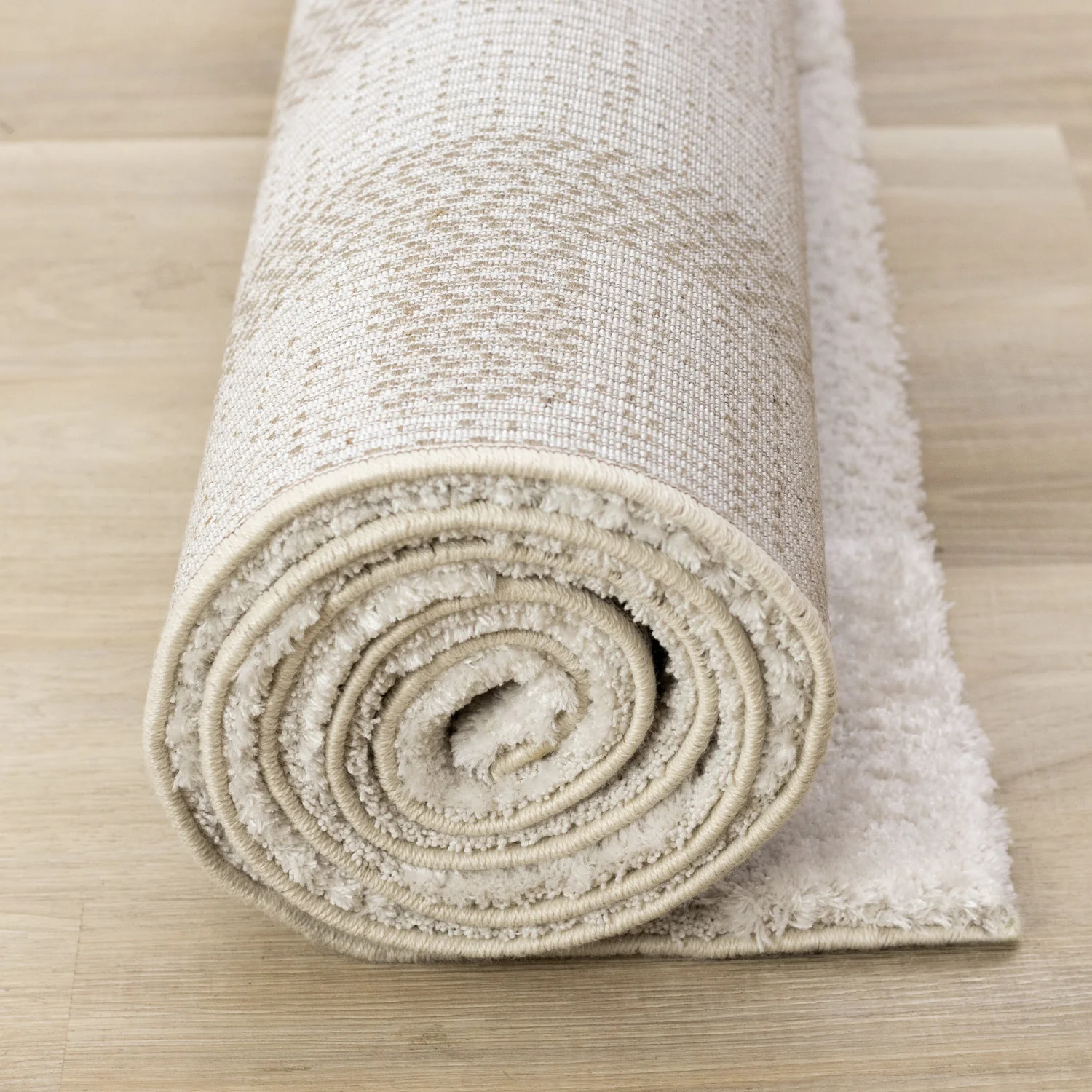 Luxury Plush Textured Shapes Area Rug - 8' X 11' - Cream - Image 13