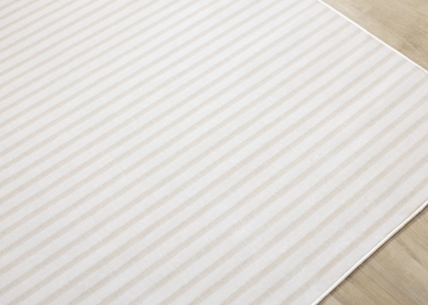 Machine Washable Modern Stripes Area Rug - 5' X 8' - Cream/Beige - Image 4