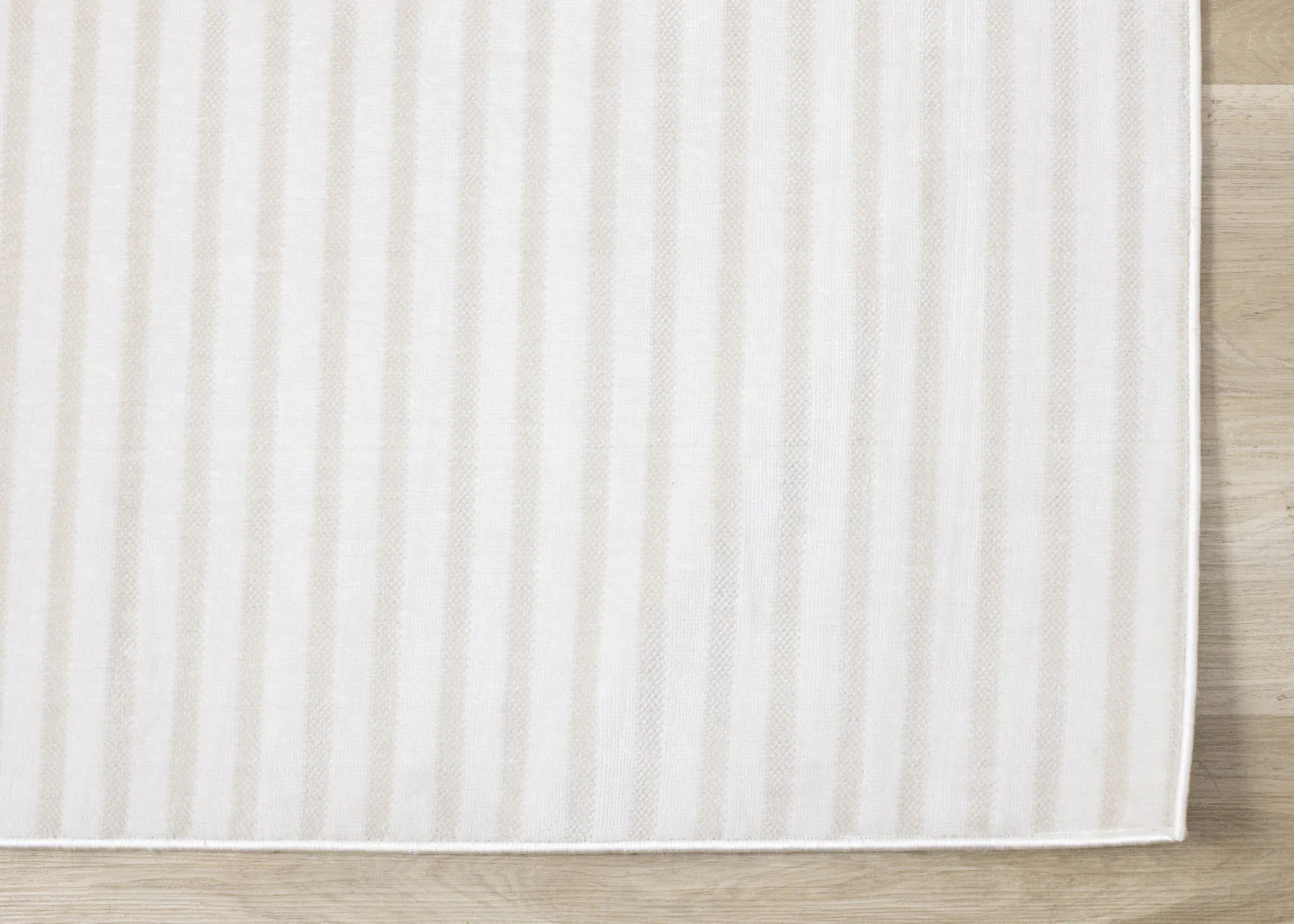 Machine Washable Modern Stripes Area Rug - 8' X 11' - Cream/Beige - Image 6