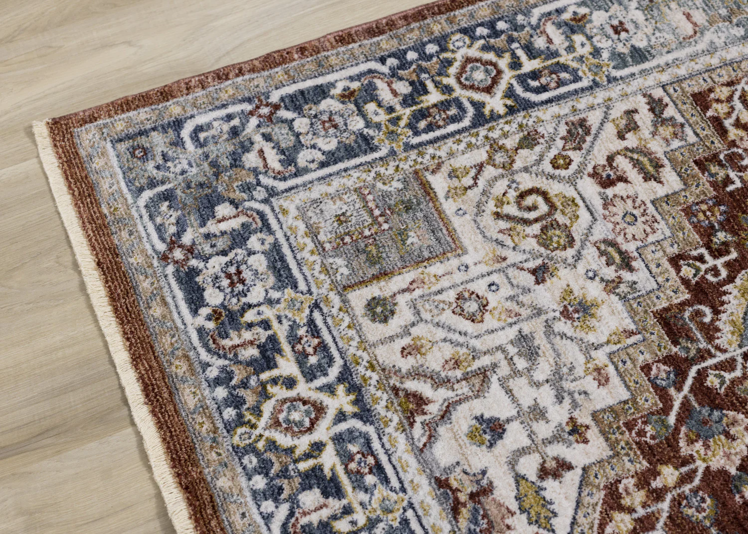 Macie Traditional Area Rug - 8' X 11' - Red/Cream - Image 12