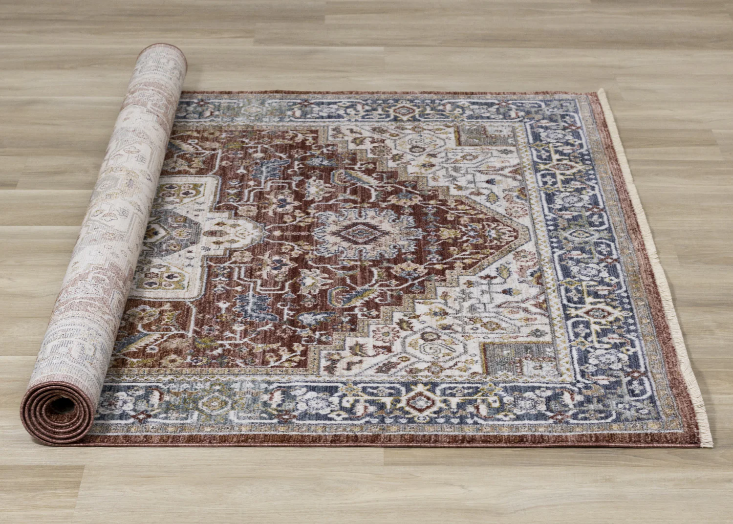 Macie Traditional Area Rug - 8' X 11' - Red/Cream - Image 8