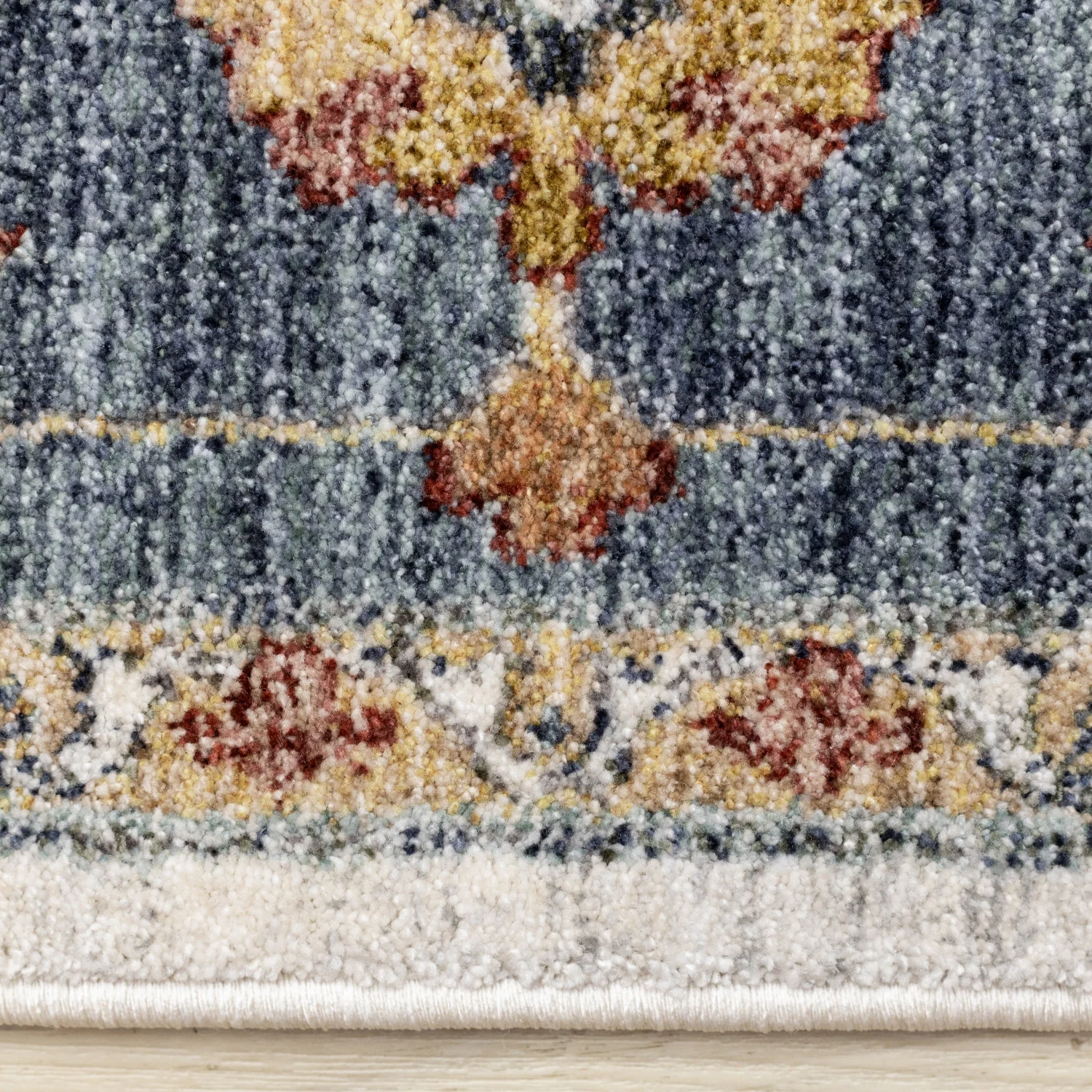 Macie Traditional Border Area Rug - 8' X 11' - Cream/Blue - Image 10