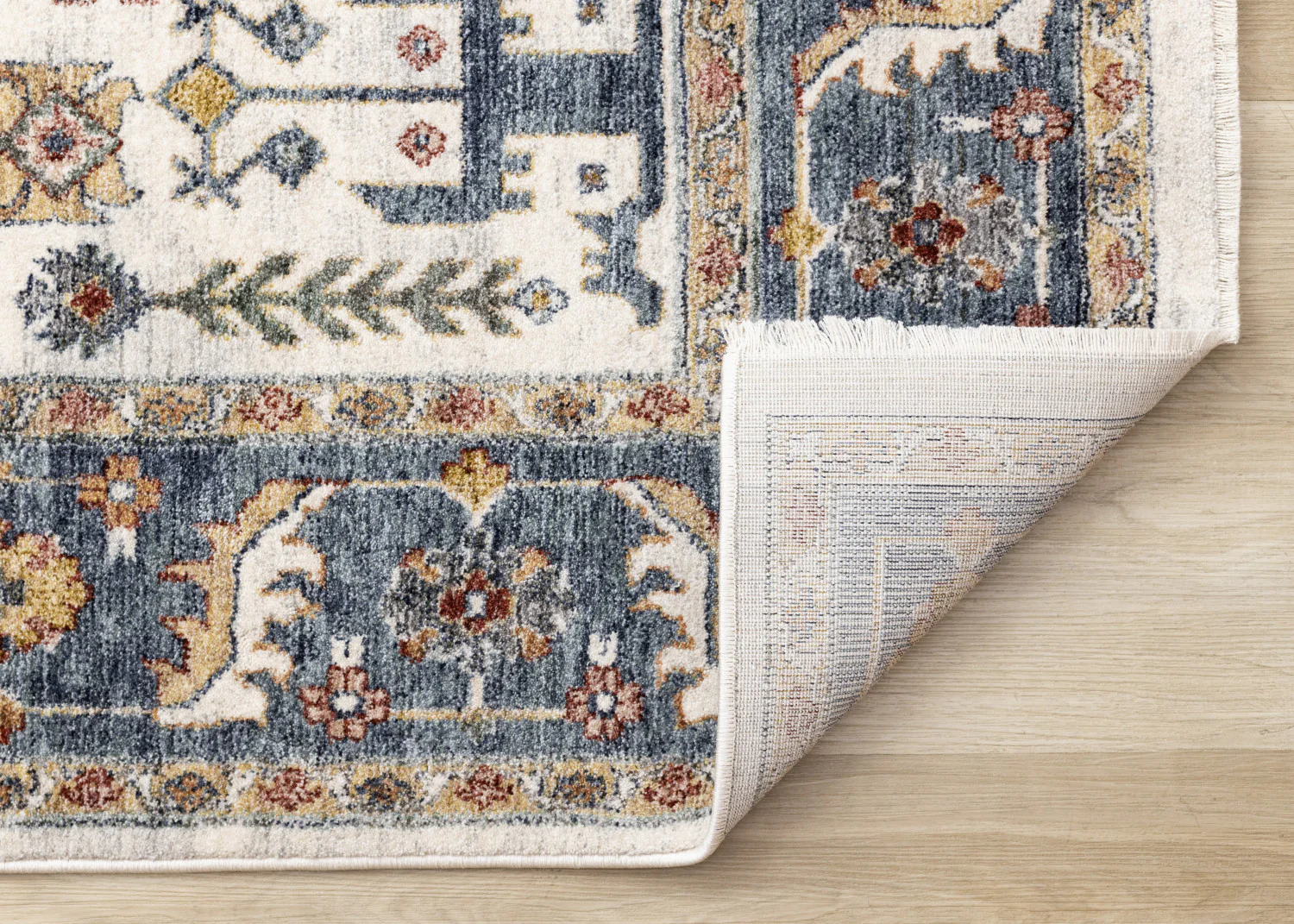 Macie Traditional Border Area Rug - 8' X 11' - Cream/Blue - Image 7